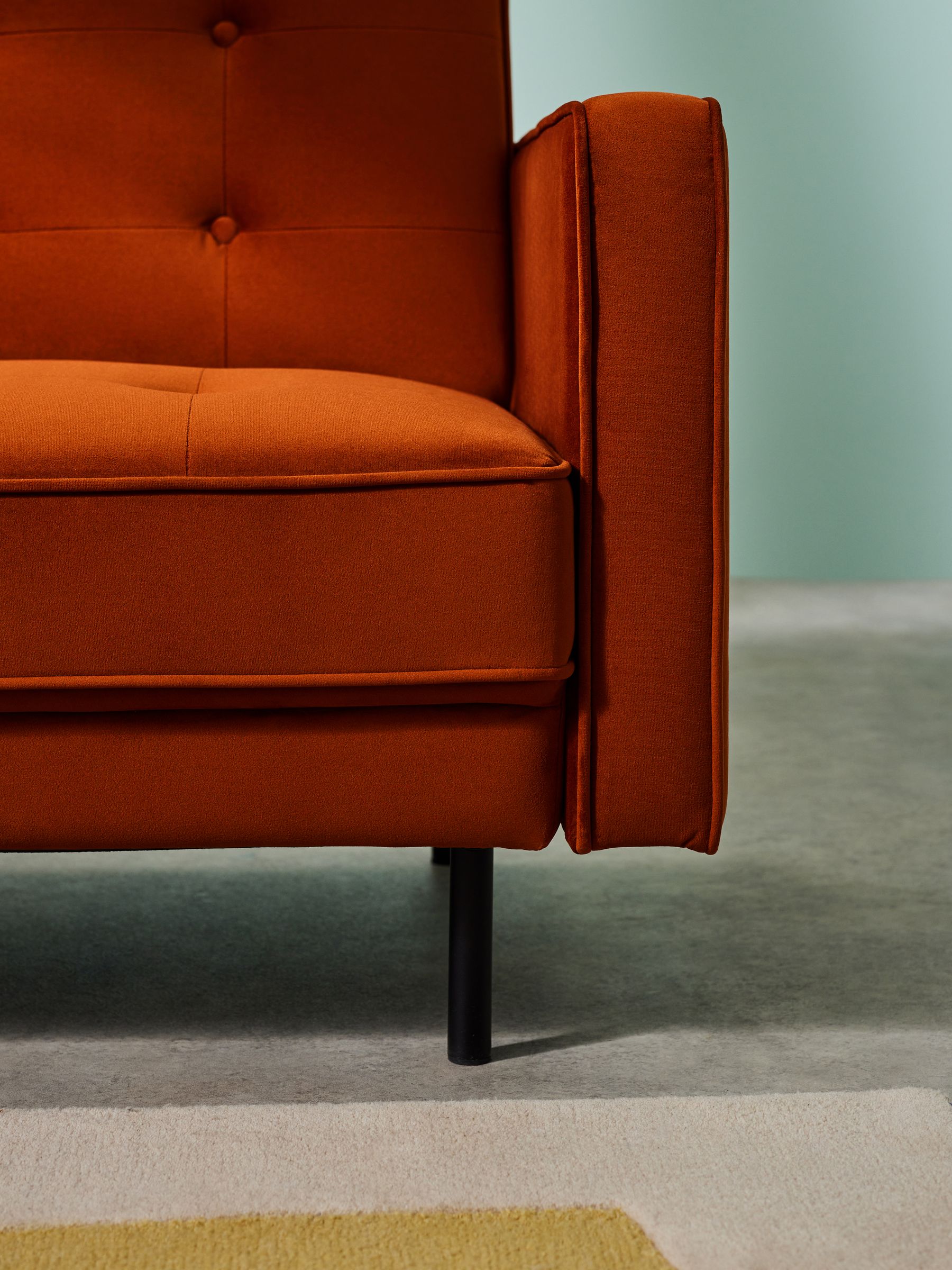 Rosslyn Sofa Bed in Cinnamon Velvet - Image 4 of 6