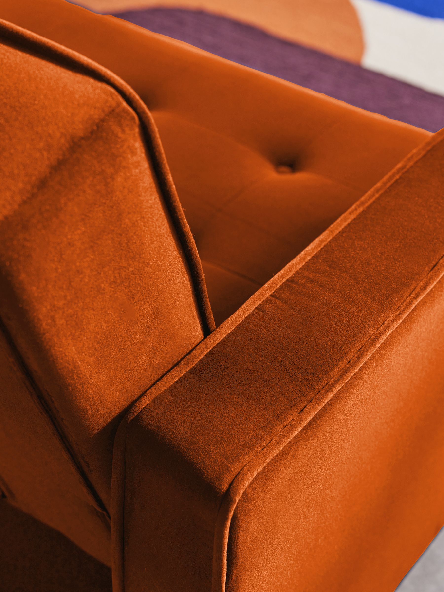 Rosslyn Right Hand Facing Sofa Bed in Cinnamon Velvet - Image 3 of 5