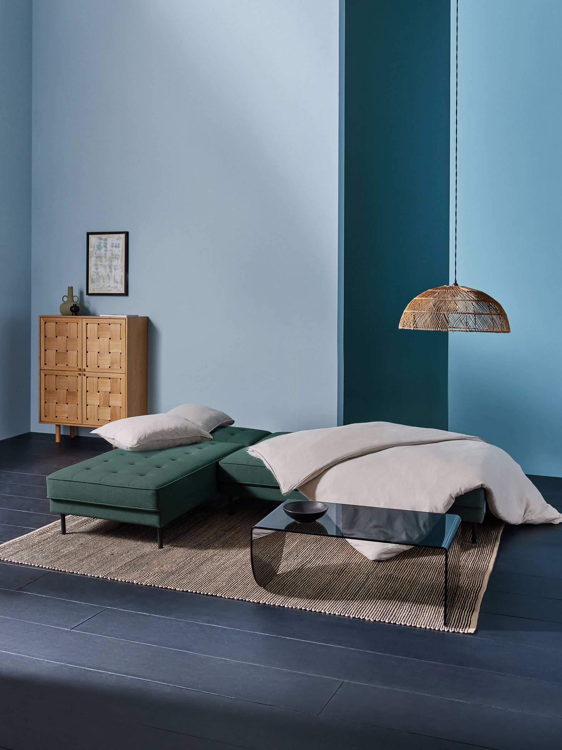 Rosslyn Left Hand Facing Sofa Bed in Woodland Green - Image 2 of 6