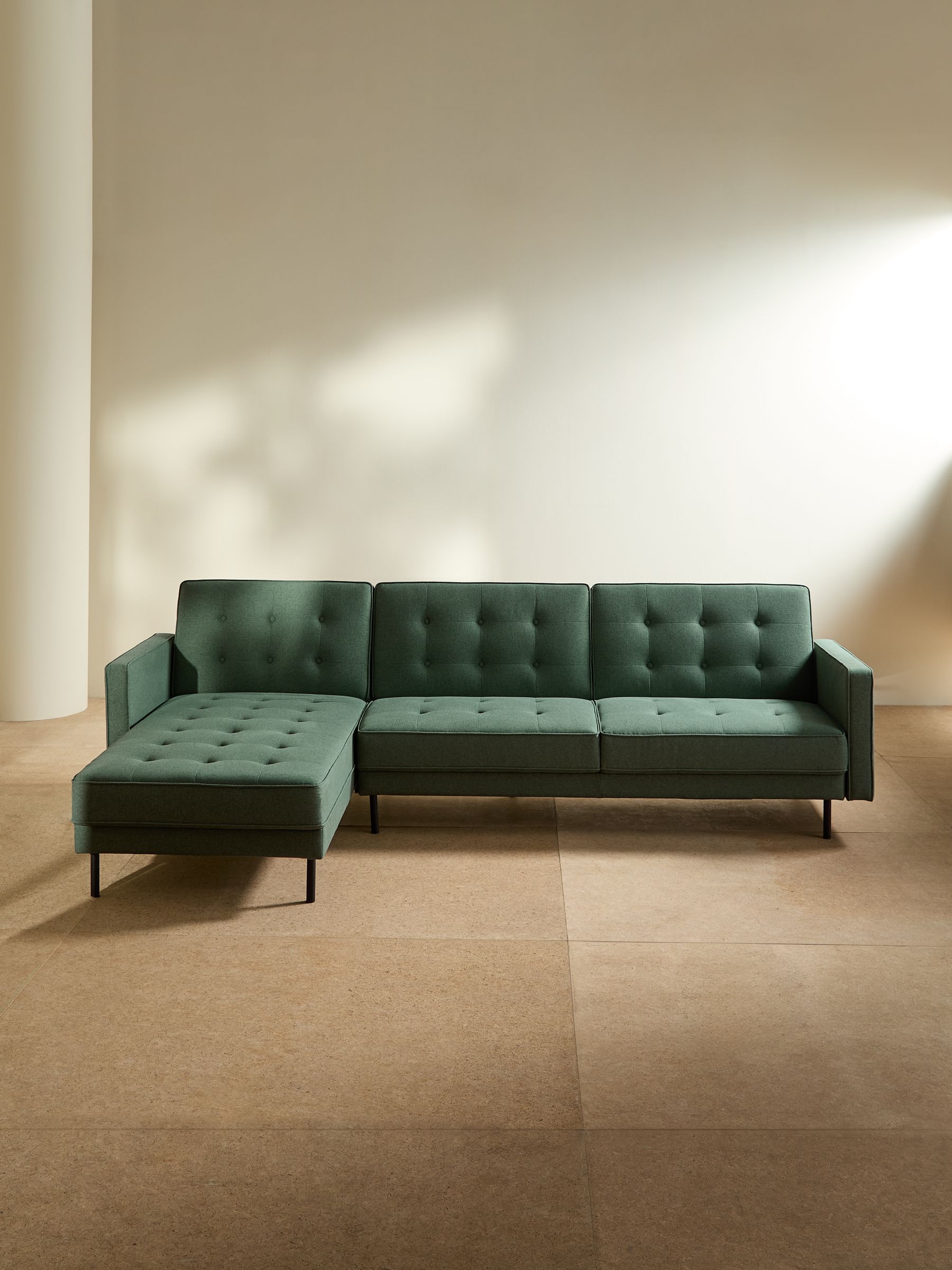 Rosslyn Left Hand Facing Sofa Bed in Woodland Green - Image 3 of 6