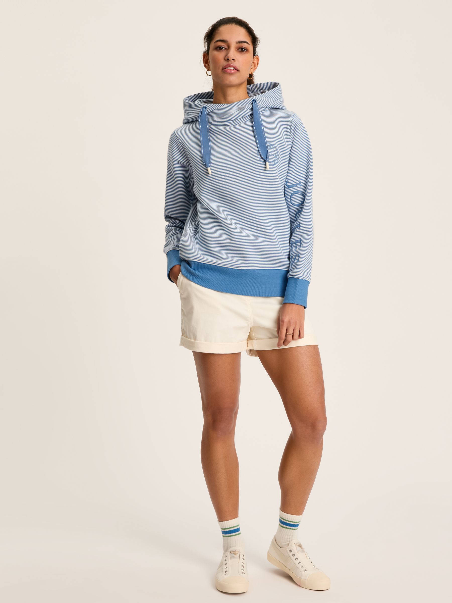 Rushton Blue Cowl Neck Hoodie - Image 3 of 7