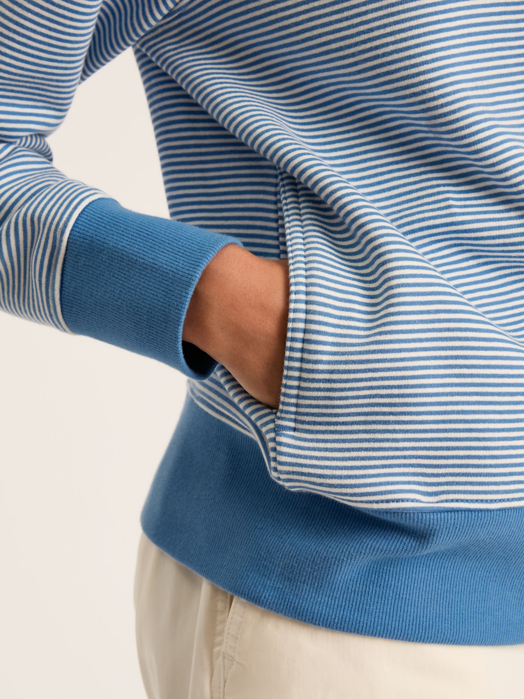 Rushton Blue Cowl Neck Hoodie - Image 5 of 7