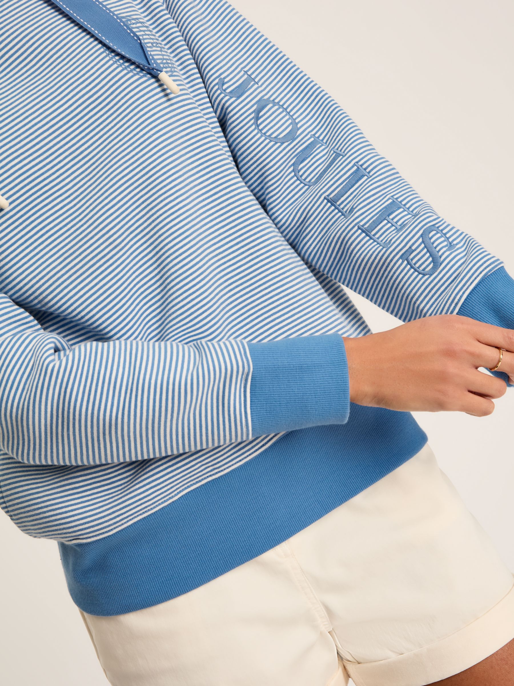 Rushton Blue Cowl Neck Hoodie - Image 6 of 7
