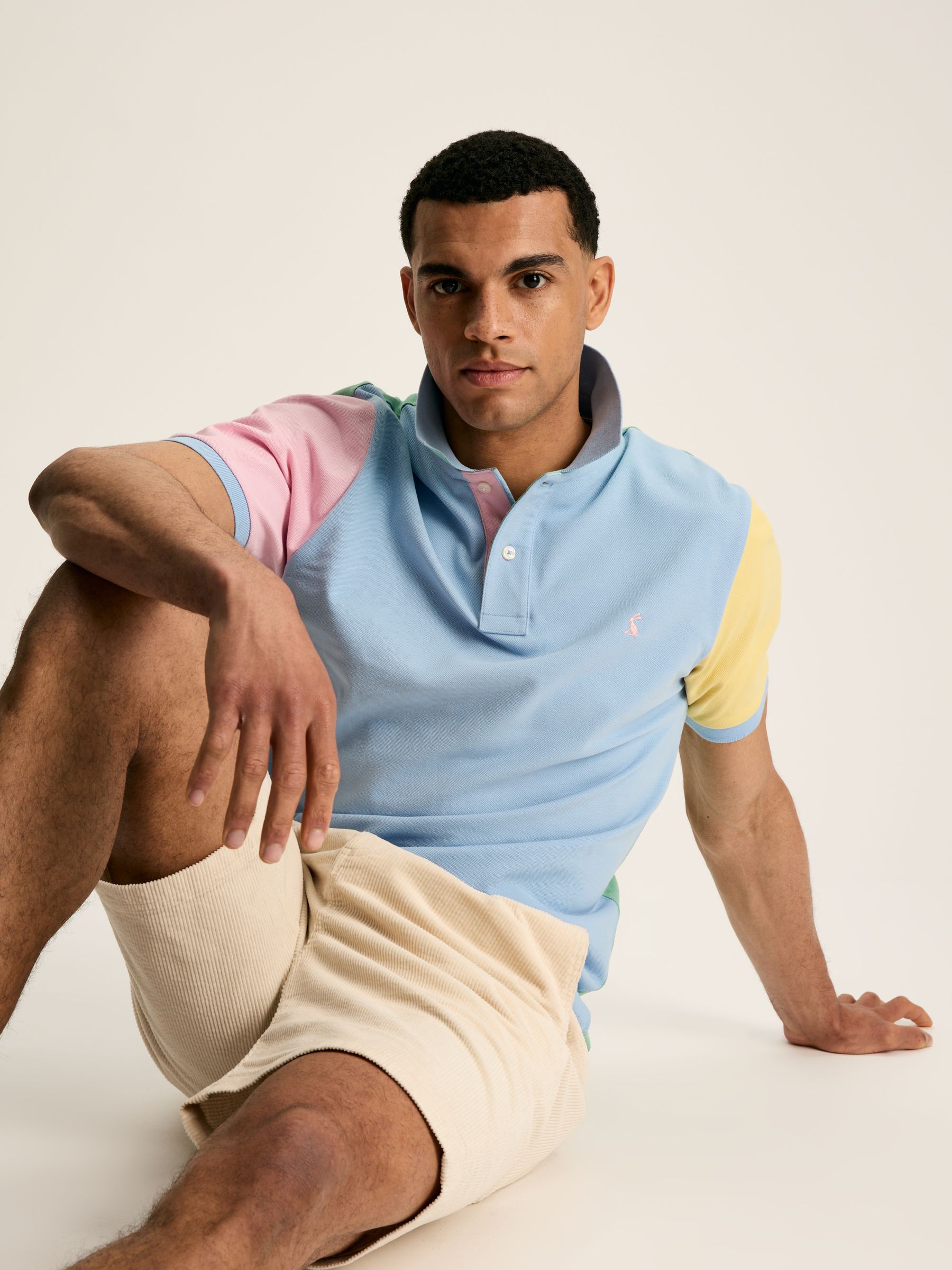 Woody Blue Colourblock Polo Shirt - Image 4 of 7