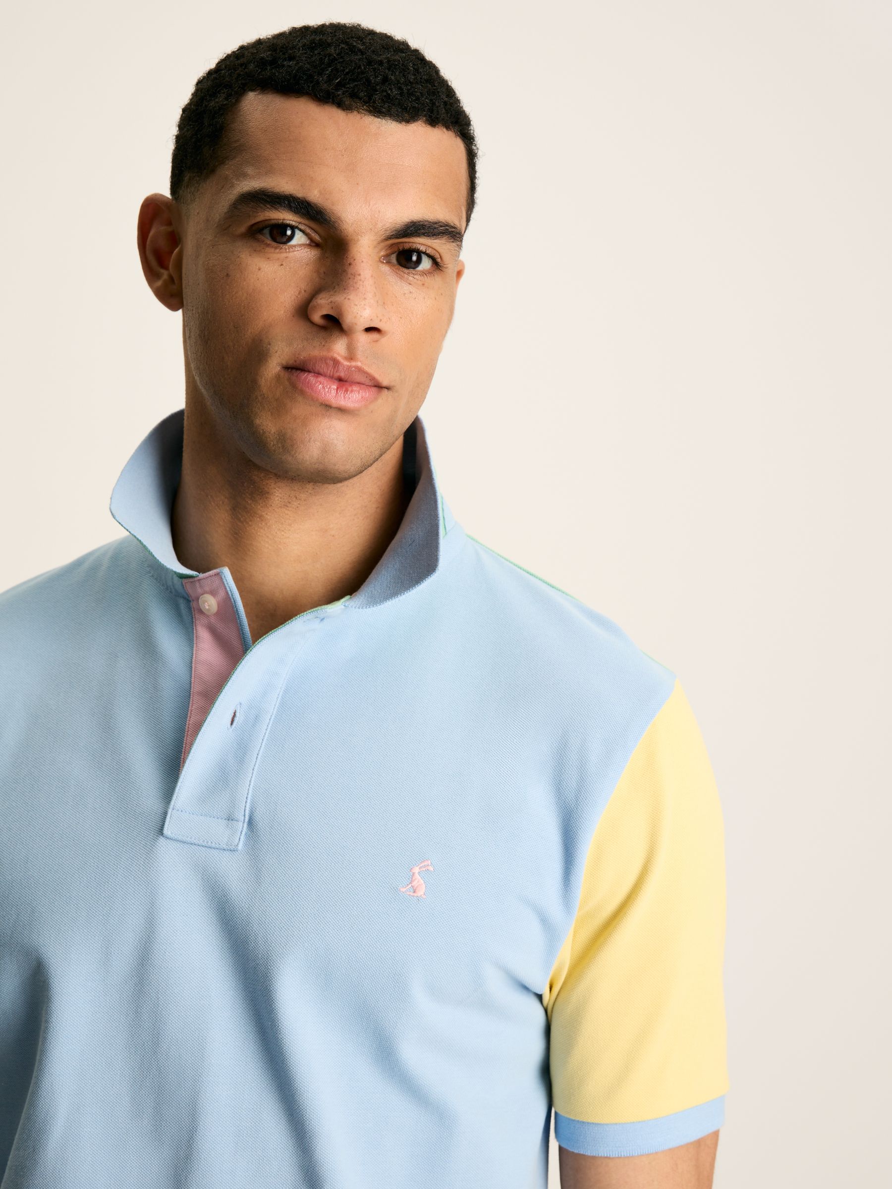 Woody Blue Colourblock Polo Shirt - Image 5 of 7