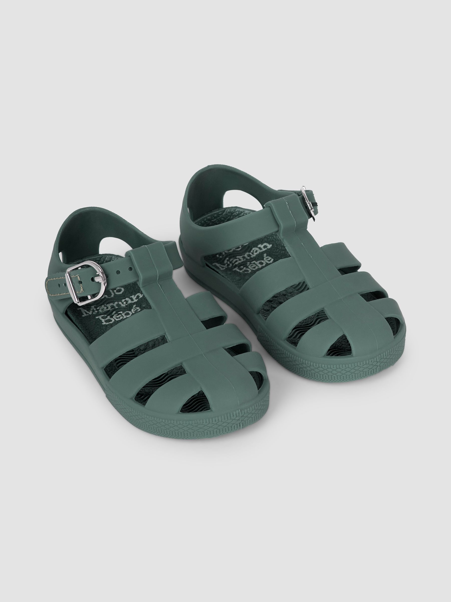 Khaki Green Jelly Sandals - Image 1 of 6