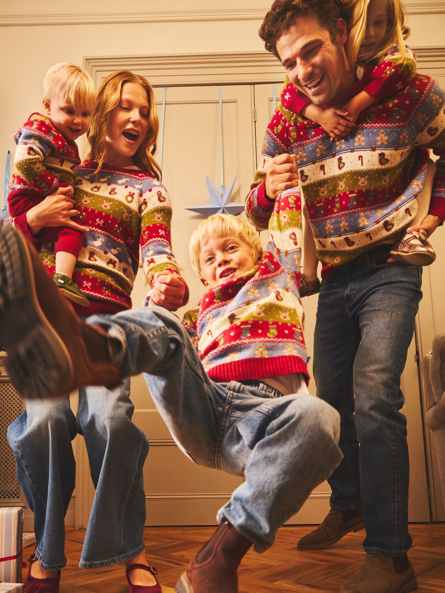 Multi Christmas Men's Long Sleeve Character Fairisle Jumper - Image 1 of 5