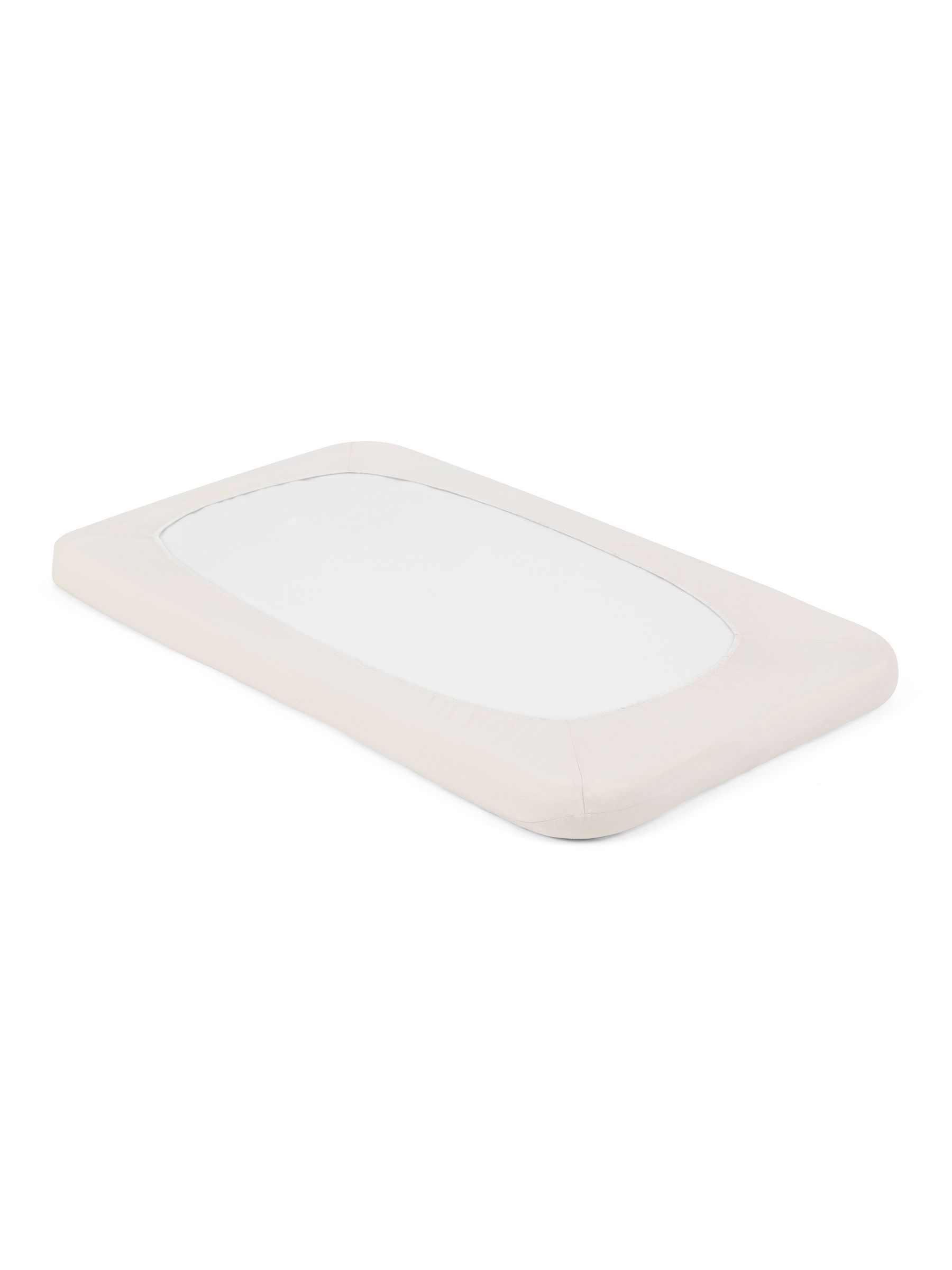 Joie White Moonbeam Roomie Glide Cotton Fitted Sheet - Image 2 of 2