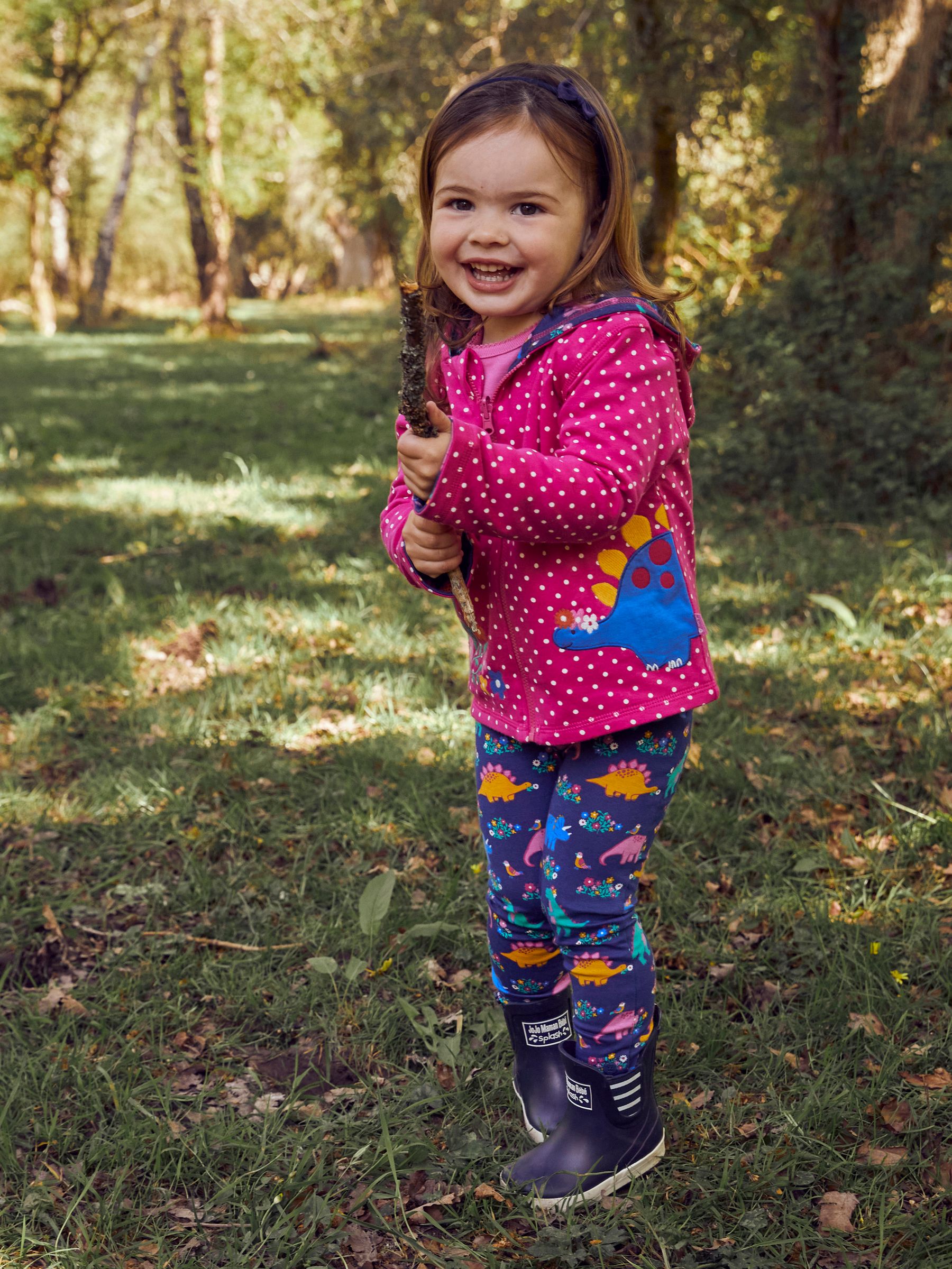 Navy Blue Dino & Cobalt Blue Girls' 2-Pack Leggings - Image 5 of 5