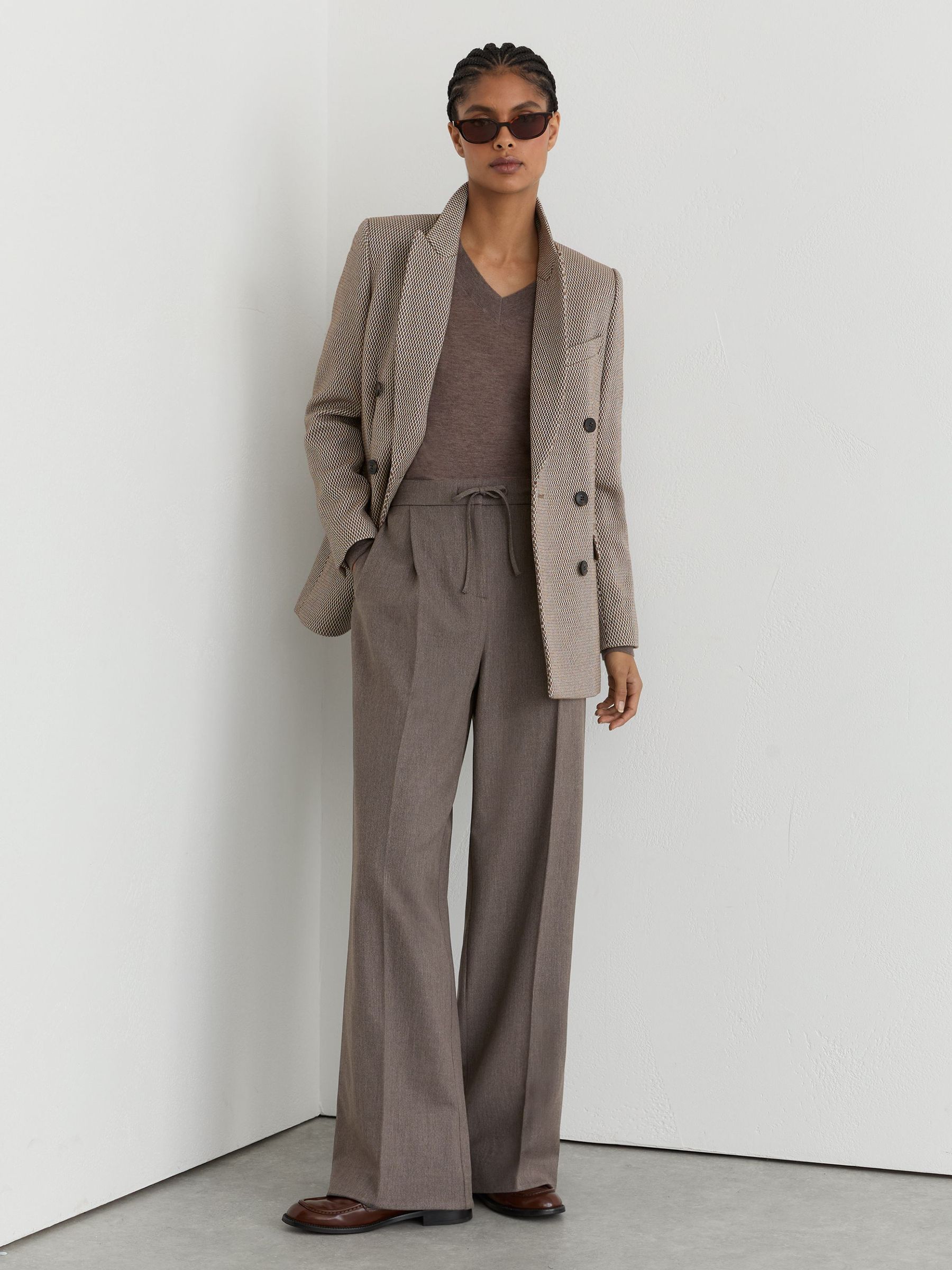 Wide-Leg Pull-On Drawstring Trousers in Neutral - Image 6 of 7