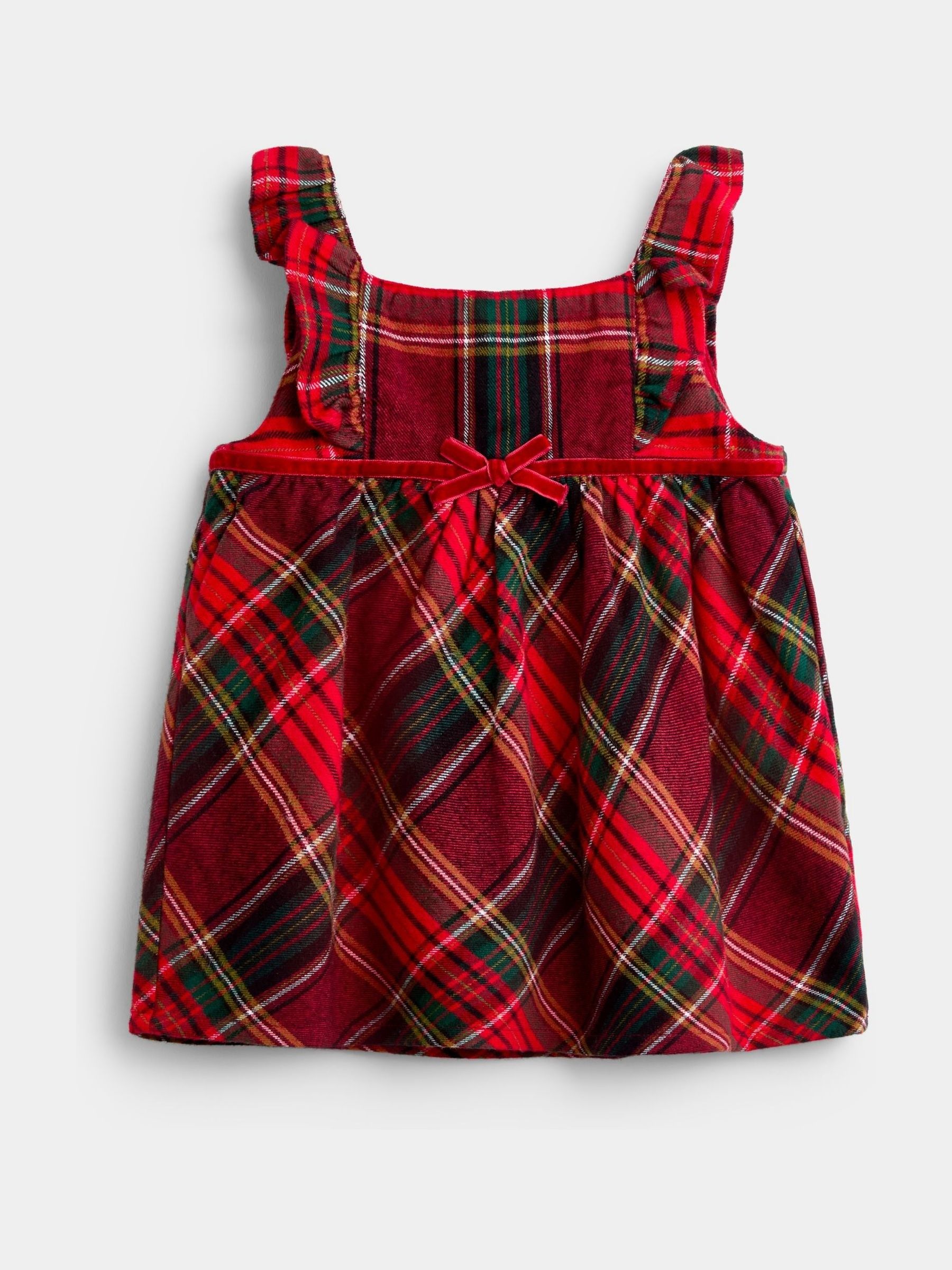 Red Tartan Baby Dress & Body Set - Image 4 of 7