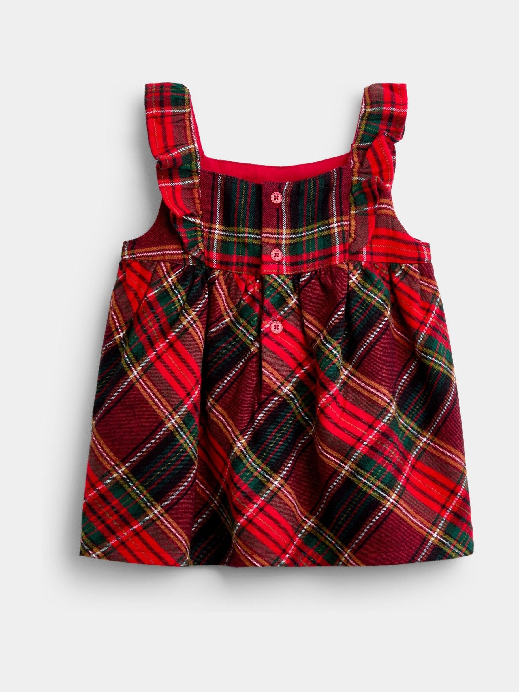Red Tartan Baby Dress & Body Set - Image 5 of 7