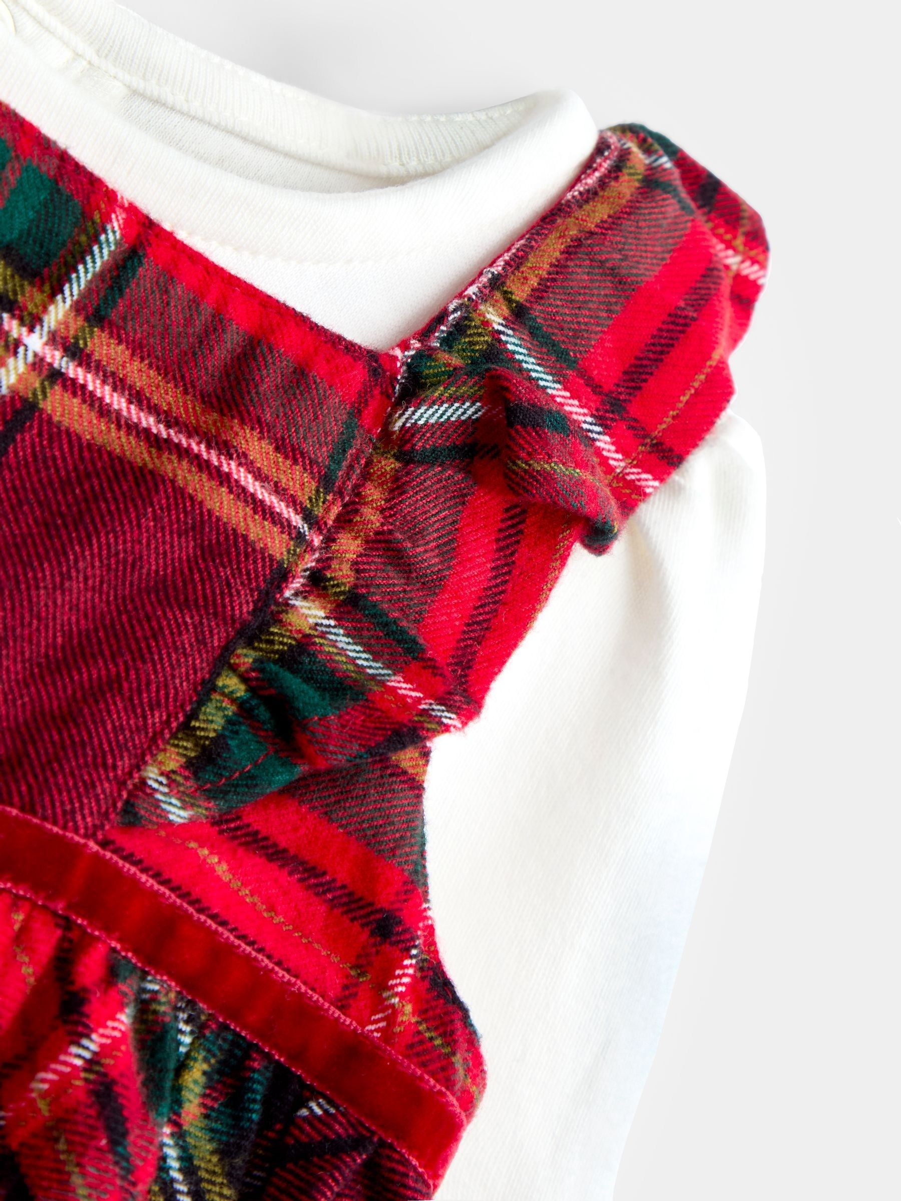 Red Tartan Baby Dress & Body Set - Image 6 of 7