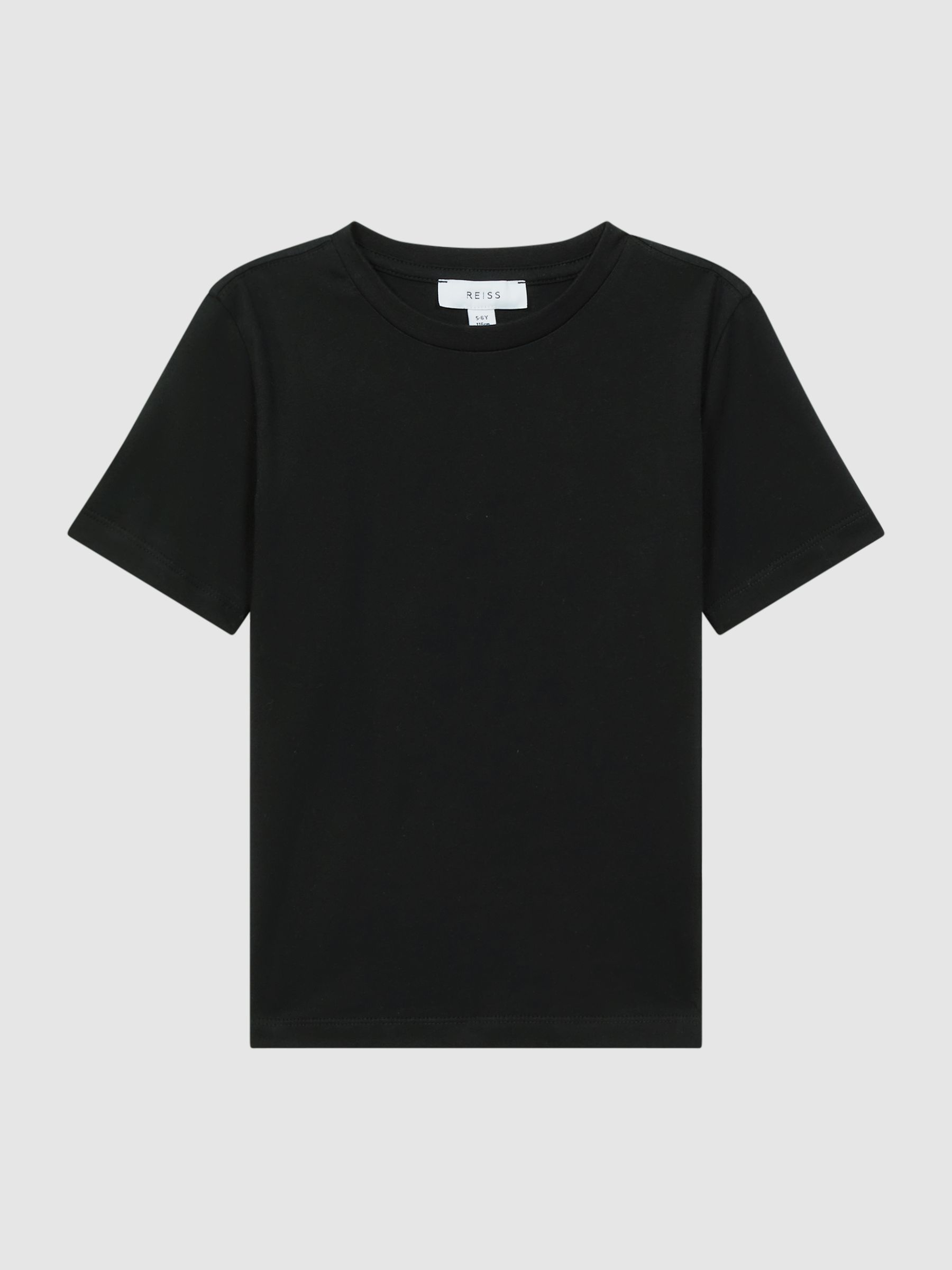 3-9 yrs Crew Neck T-Shirt in Black - Image 2 of 5