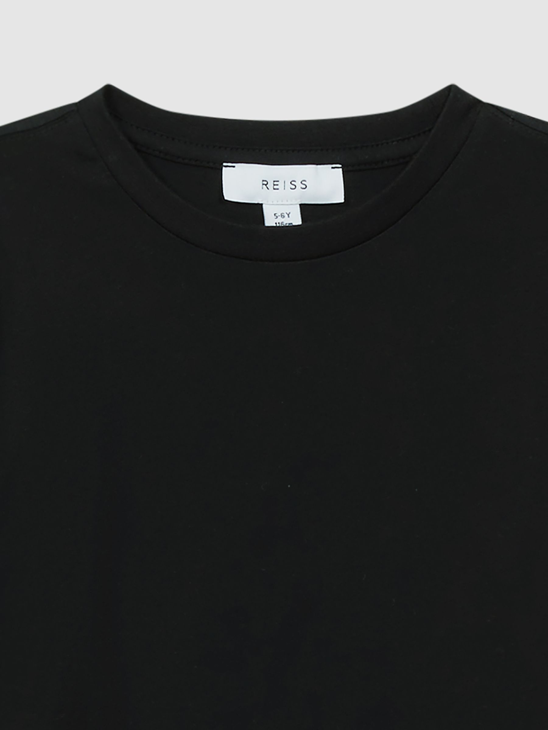 3-9 yrs Crew Neck T-Shirt in Black - Image 4 of 4