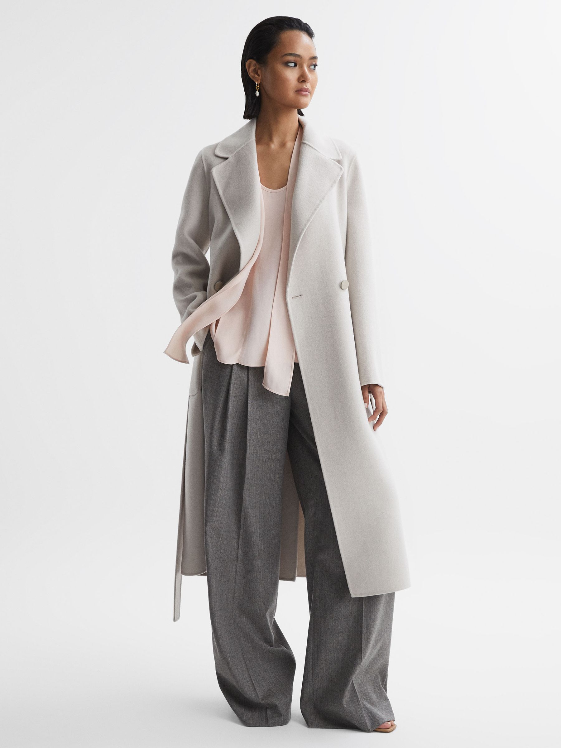 Tie Neck Draped Blouse in Nude - Image 5 of 5