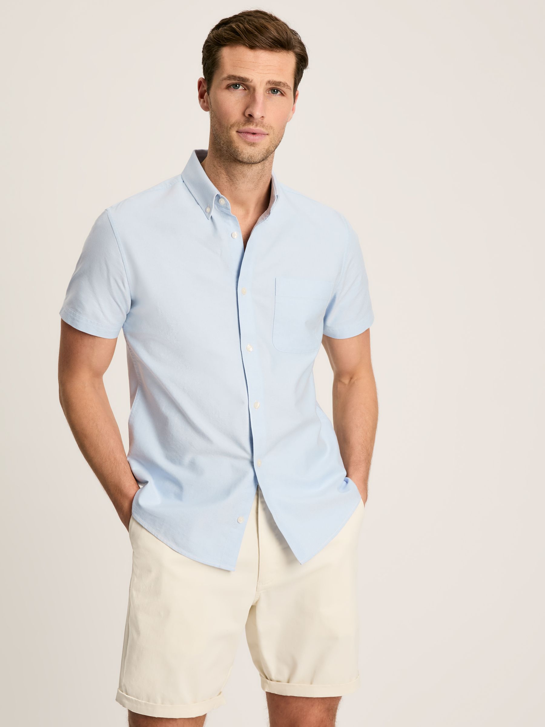 Oxford Blue Short Sleeve Classic Fit Shirt - Image 1 of 7