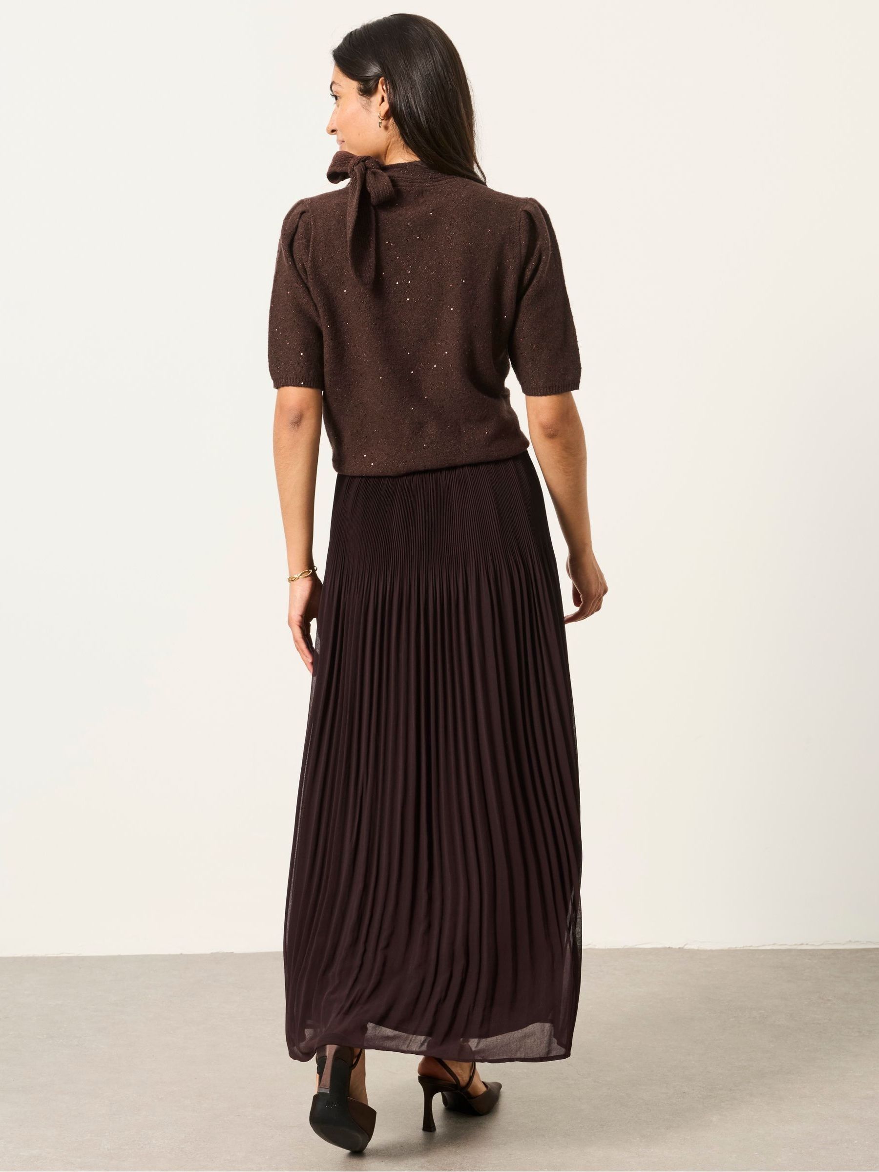 Jayla Chocolate Brown Maxi Skirt - Image 2 of 6 Jayla Chocolate Brown Maxi Skirt - Image 2 of 6