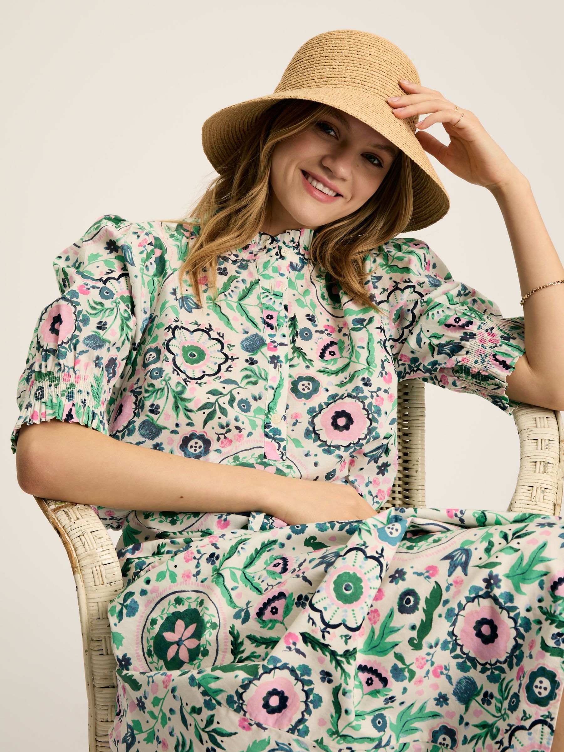 Elle Green/Pink Frill Blouse - Image 5 of 6