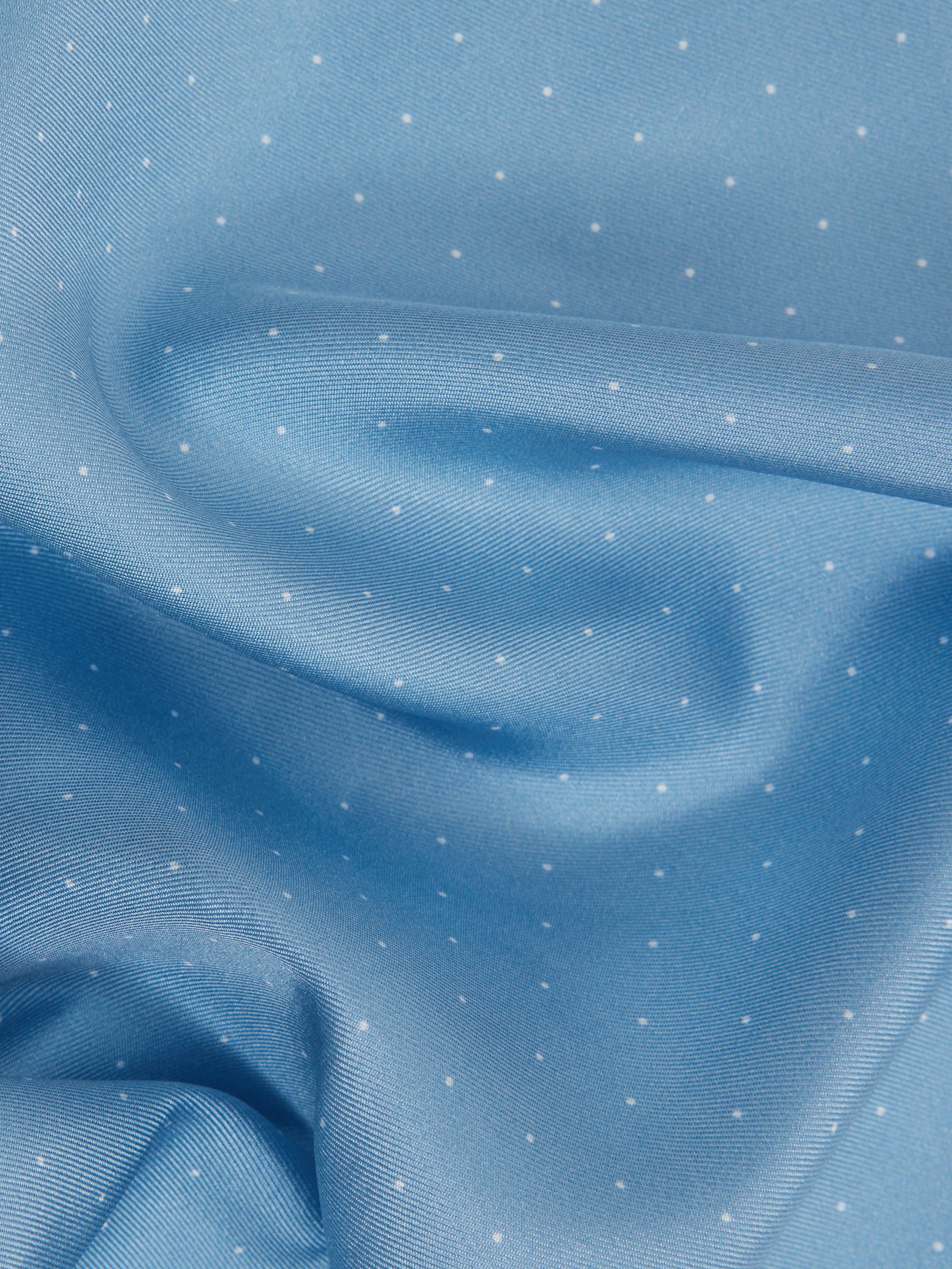 Polka Dot Silk Pocket Square in Blue - Image 5 of 5