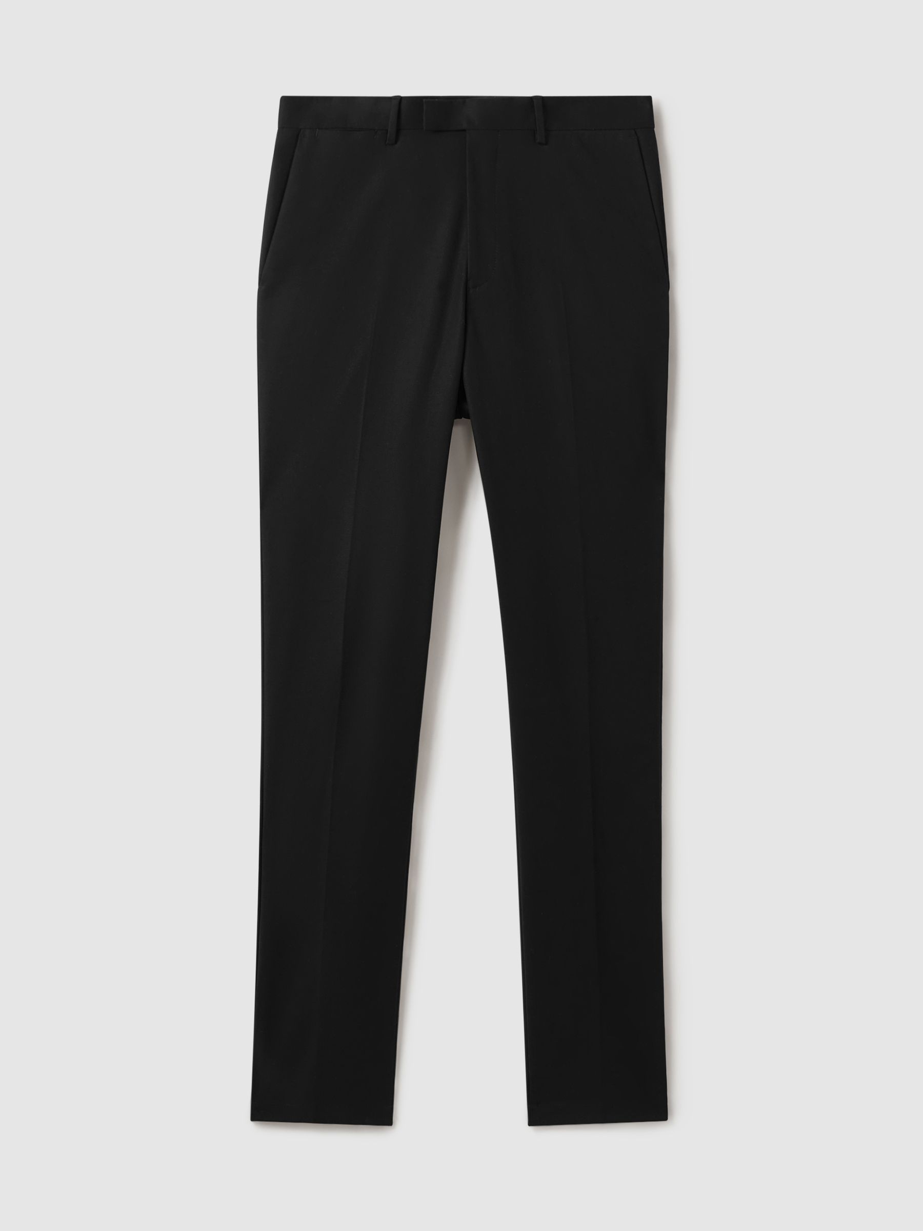 Slim Fit Cotton Blend Chinos in Black - image 1