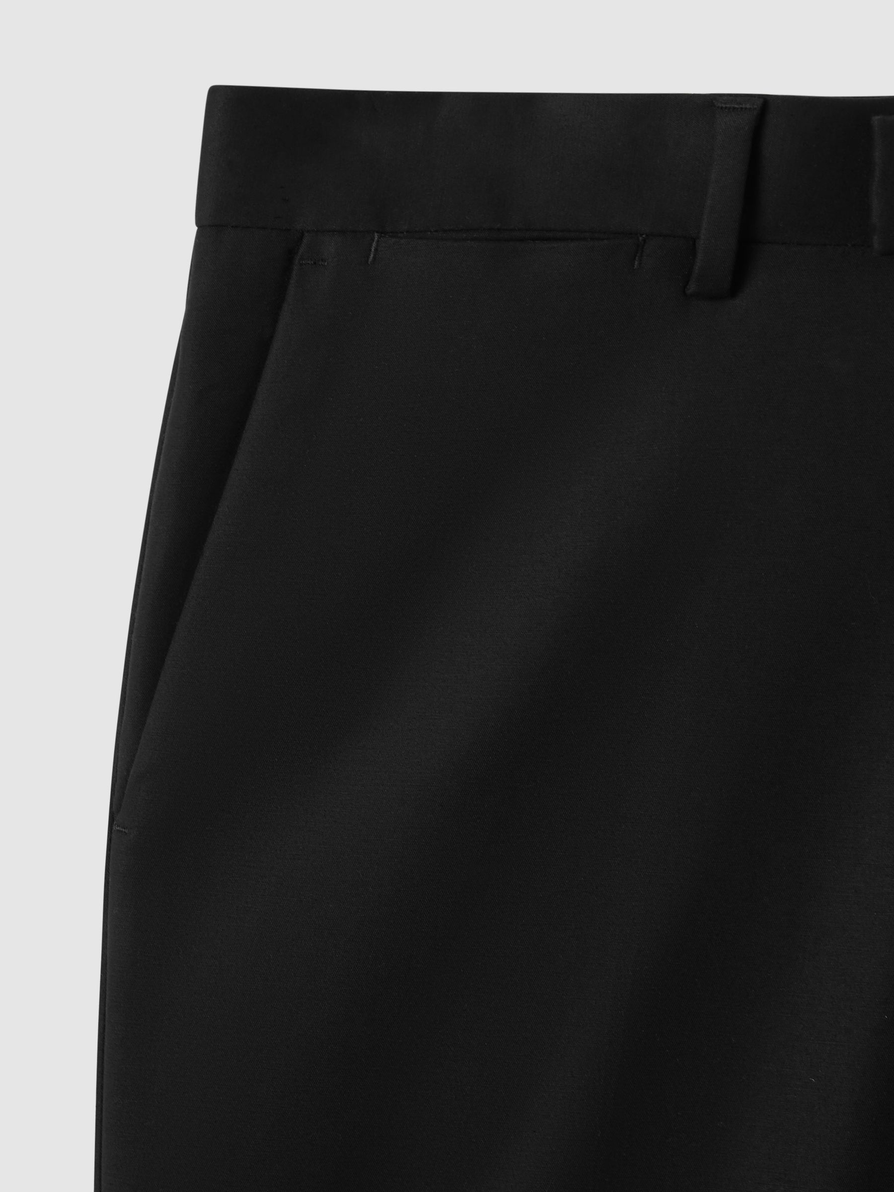 Slim Fit Cotton Blend Chinos in Black - Image 8 of 8