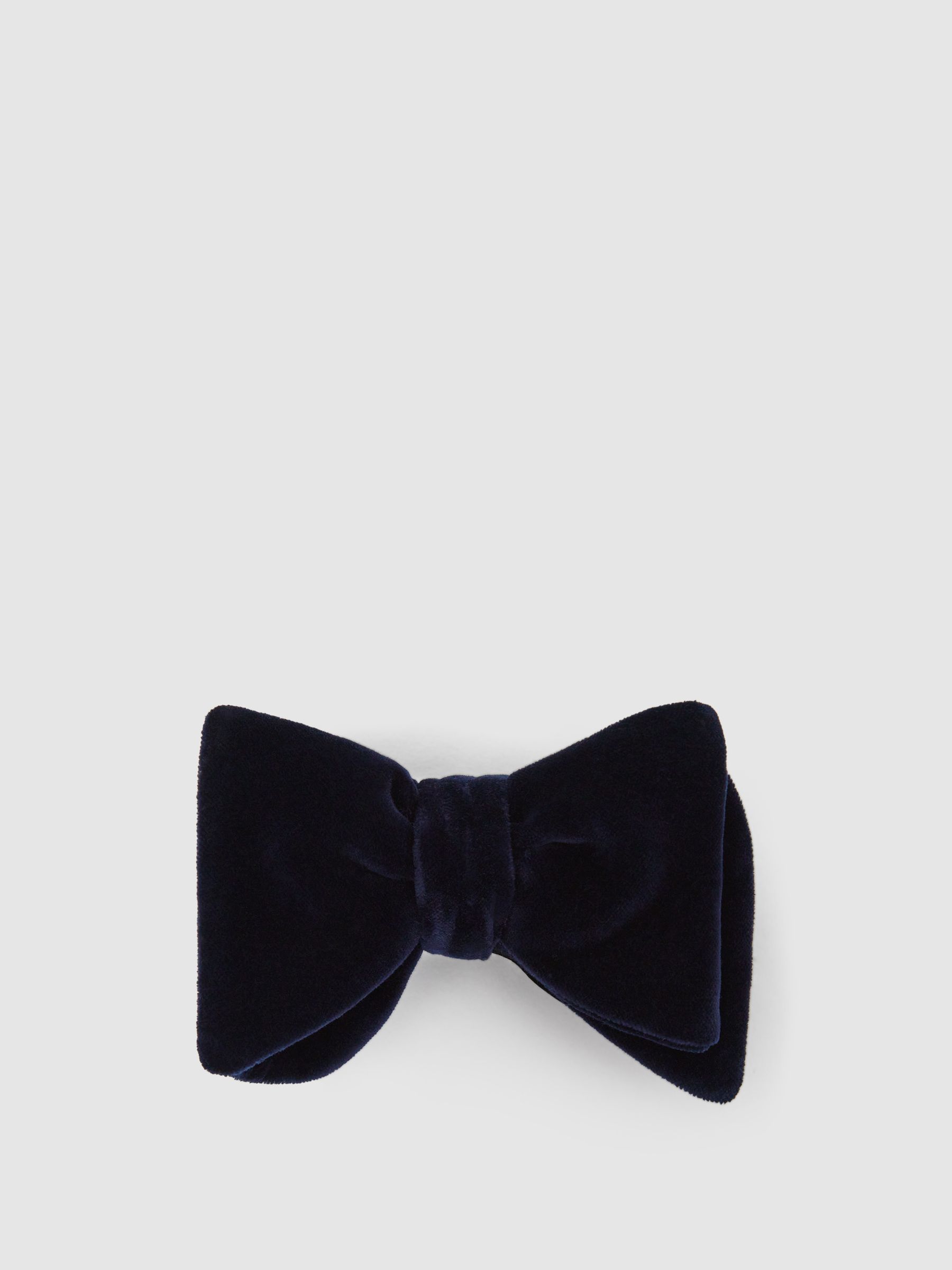 Velvet Bow Tie in Navy - Image 1 of 4