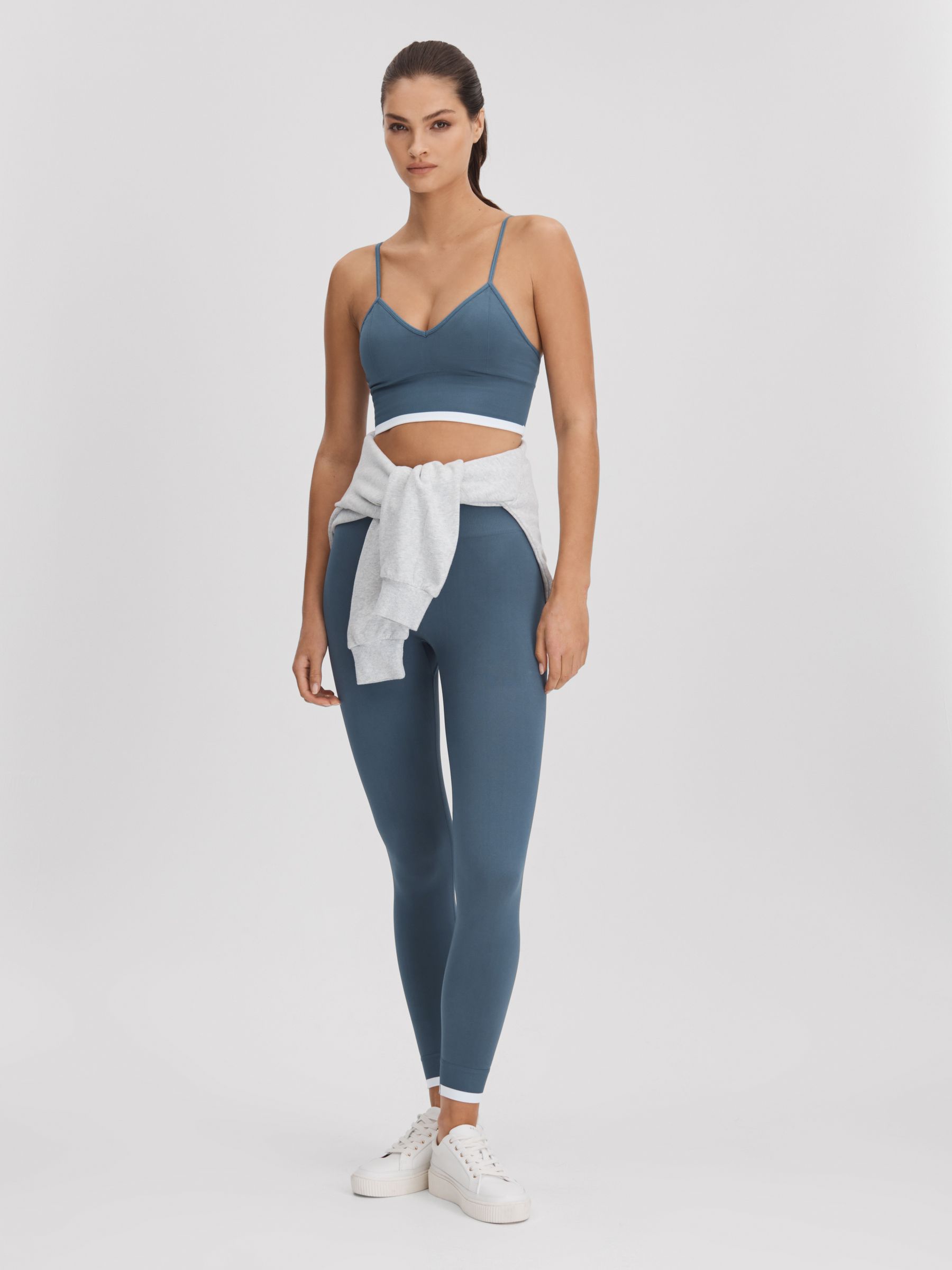 The Upside V-Neck Sports Bra in Blue - Image 3 of 5