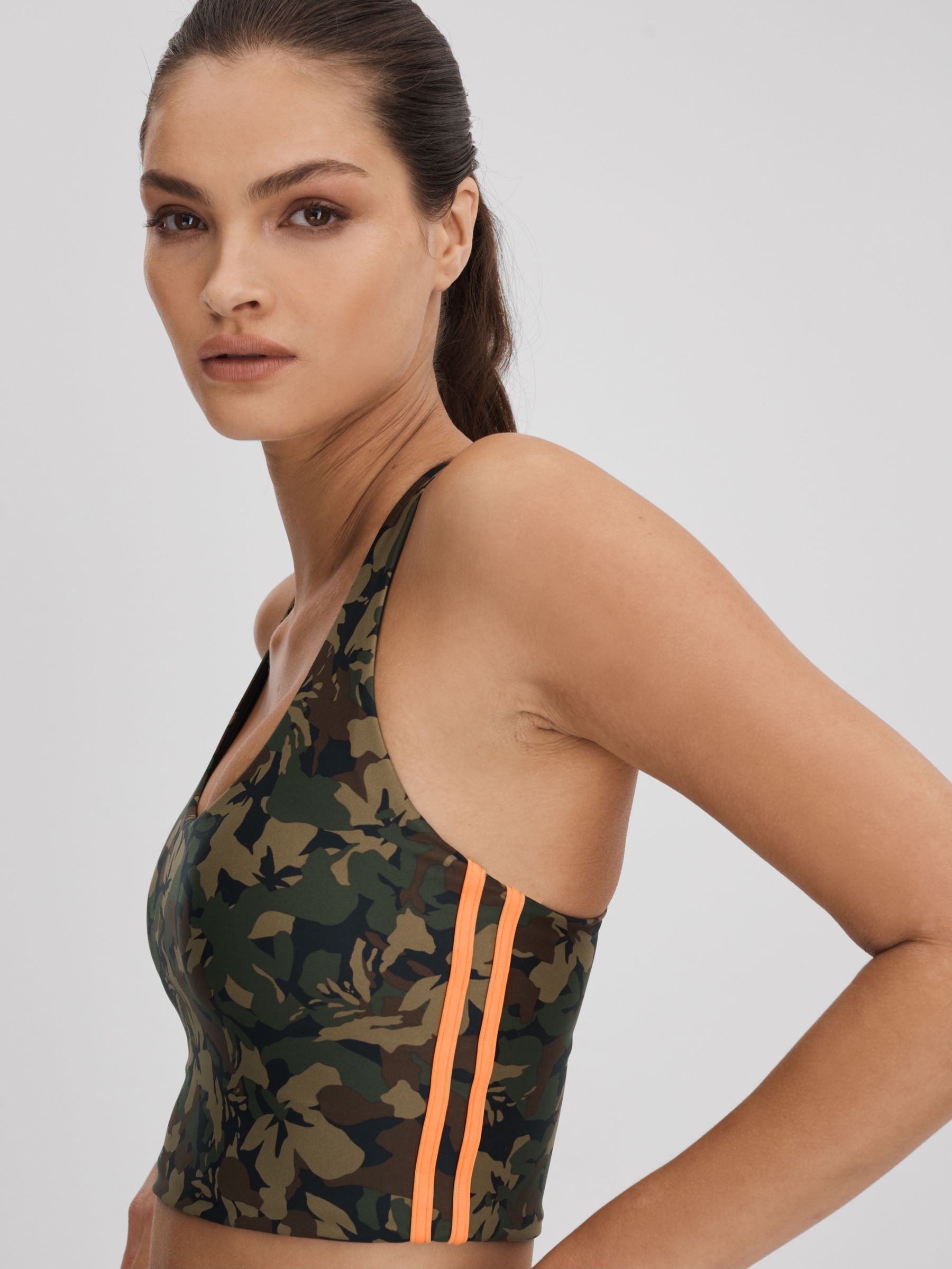 The Upside Camouflage Sports Bra in Camo - Image 1 of 5