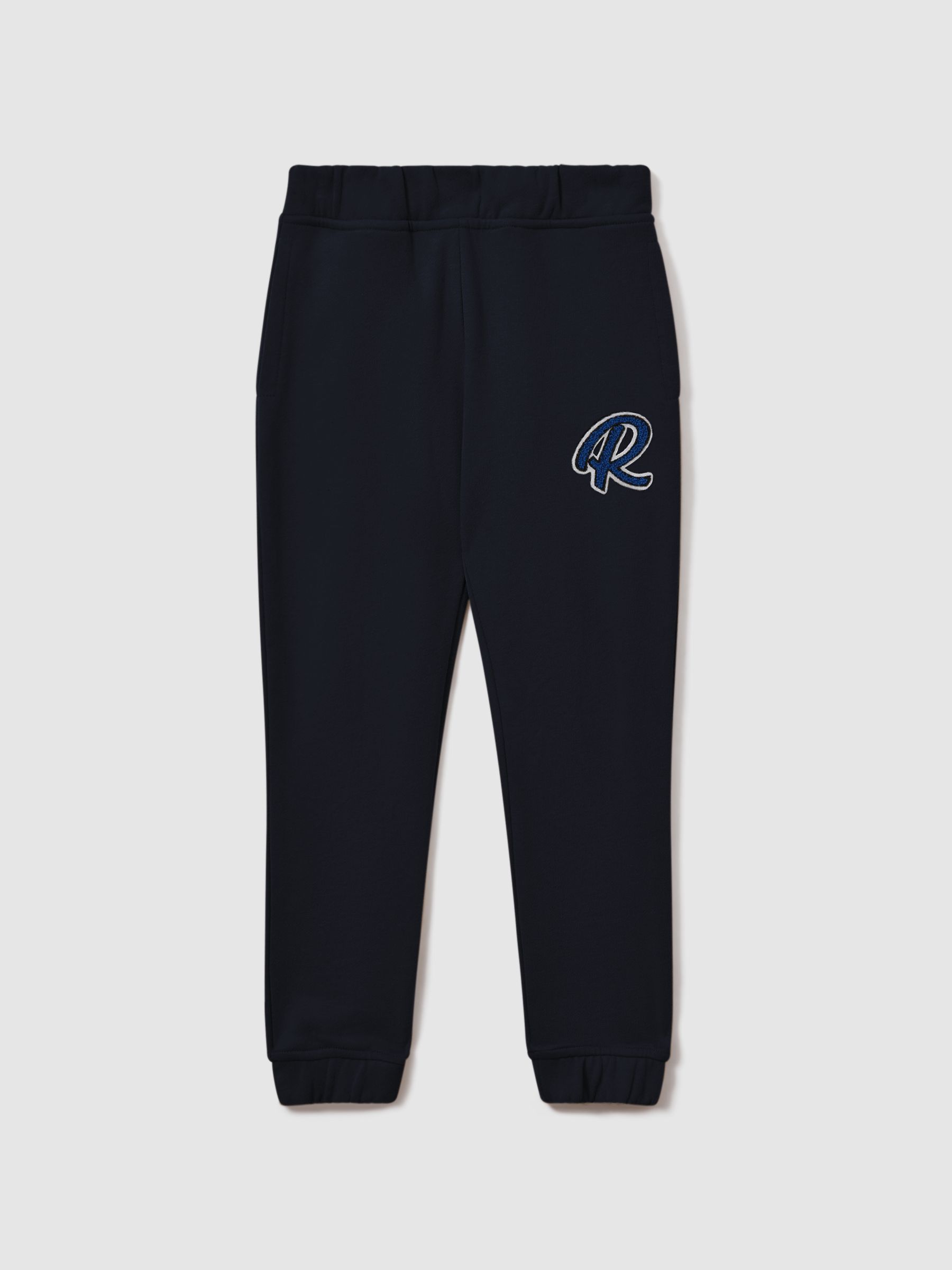 3-9 yrs Elasticated Waist Motif Joggers in Navy - Image 2 of 4