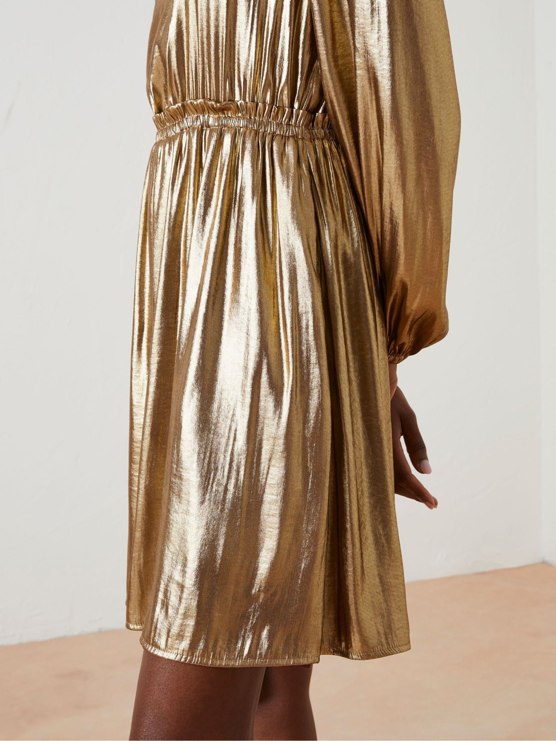 Natural Annabelle Metallic Dress - Image 5 of 7
