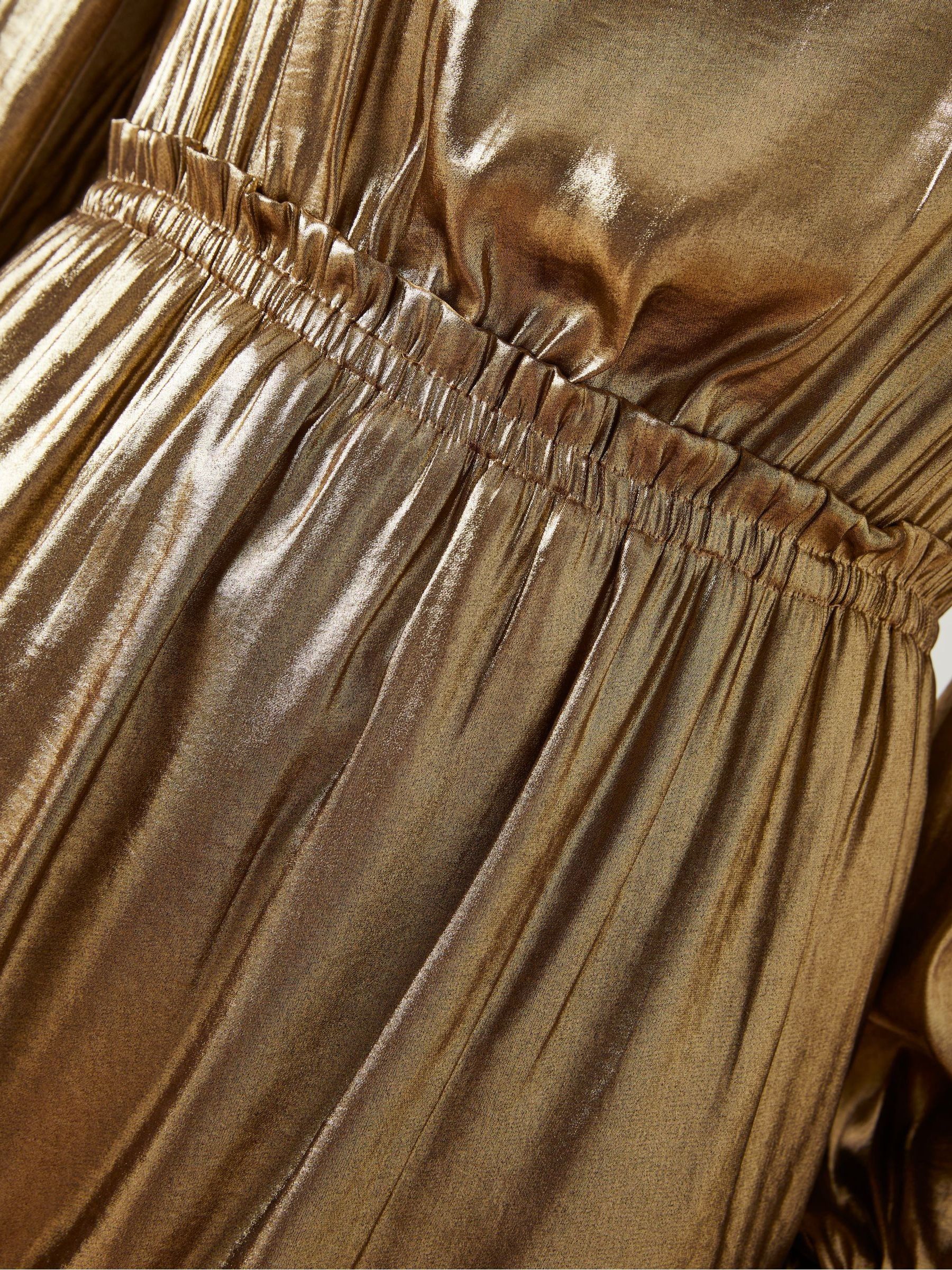 Natural Annabelle Metallic Dress - Image 6 of 7