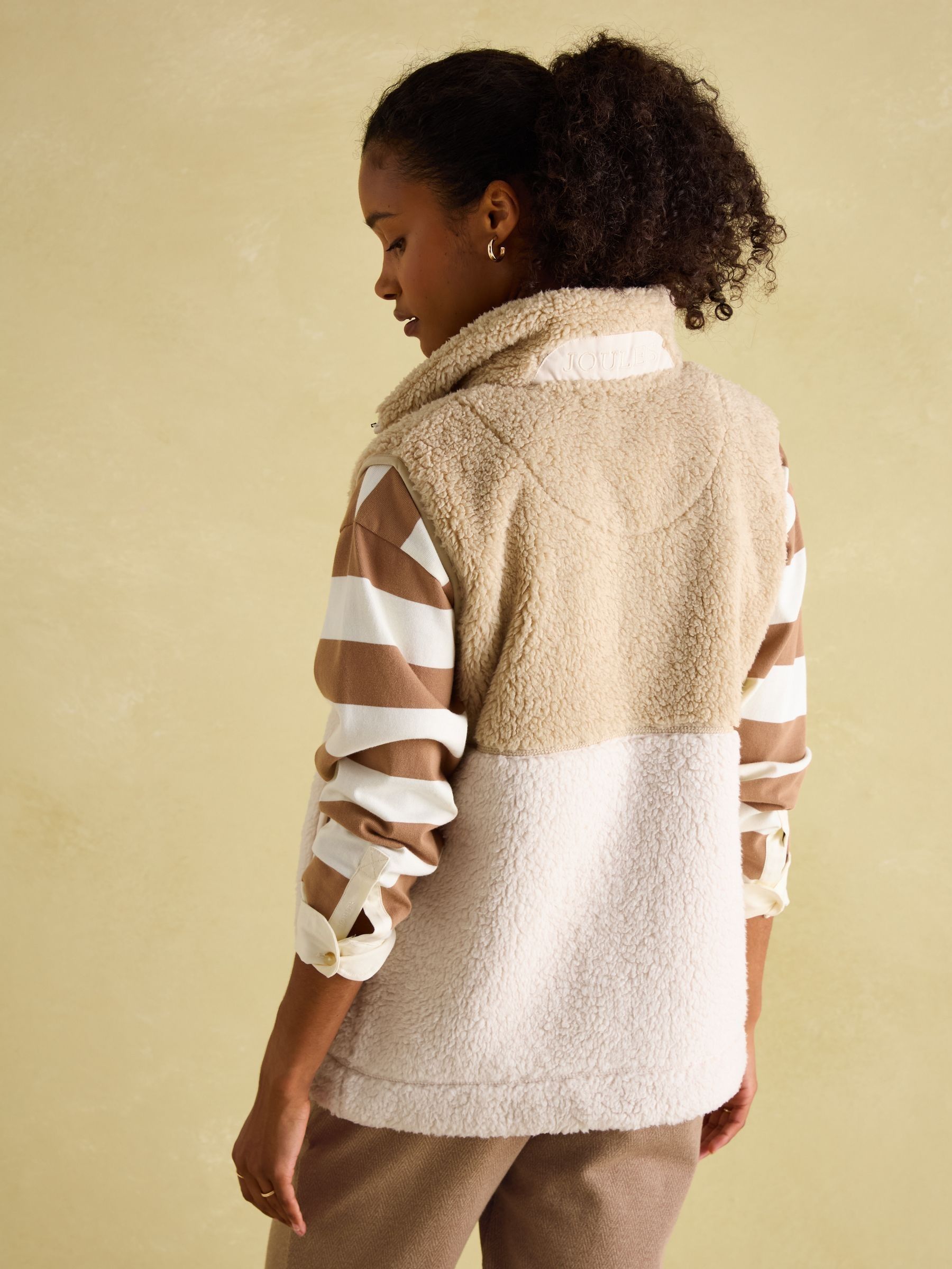 Mallory Cream Fleece Gilet - Image 2 of 7