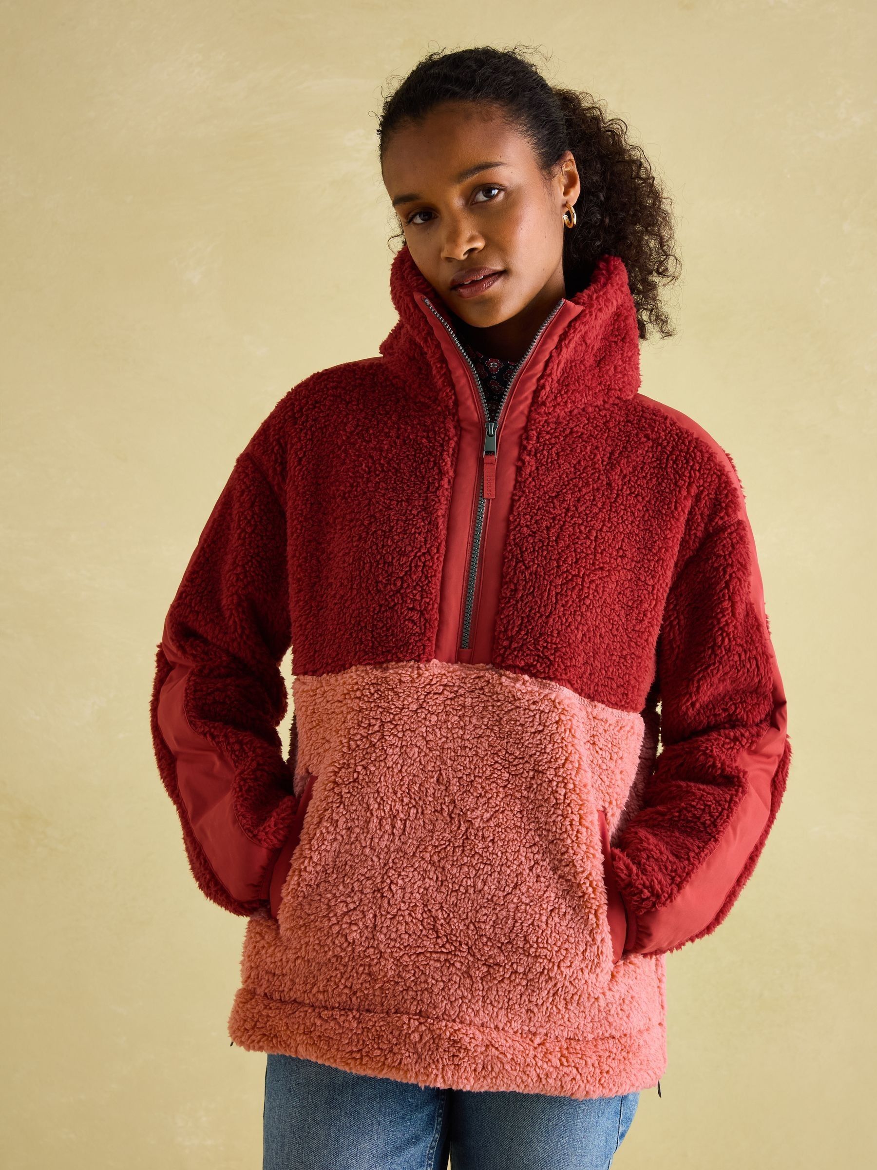 Tilly Pink Quarter Zip Fleece - Image 1 of 7