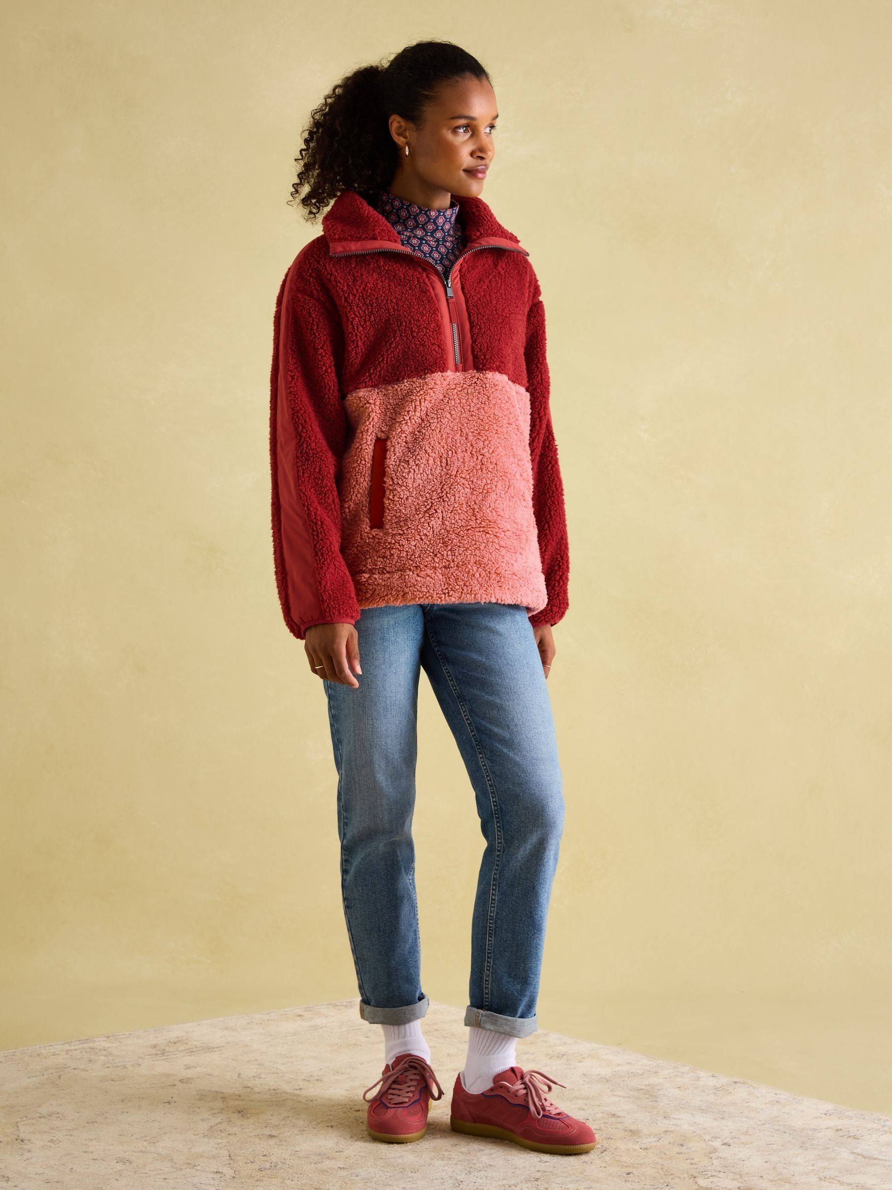 Tilly Pink Quarter Zip Fleece - Image 4 of 7