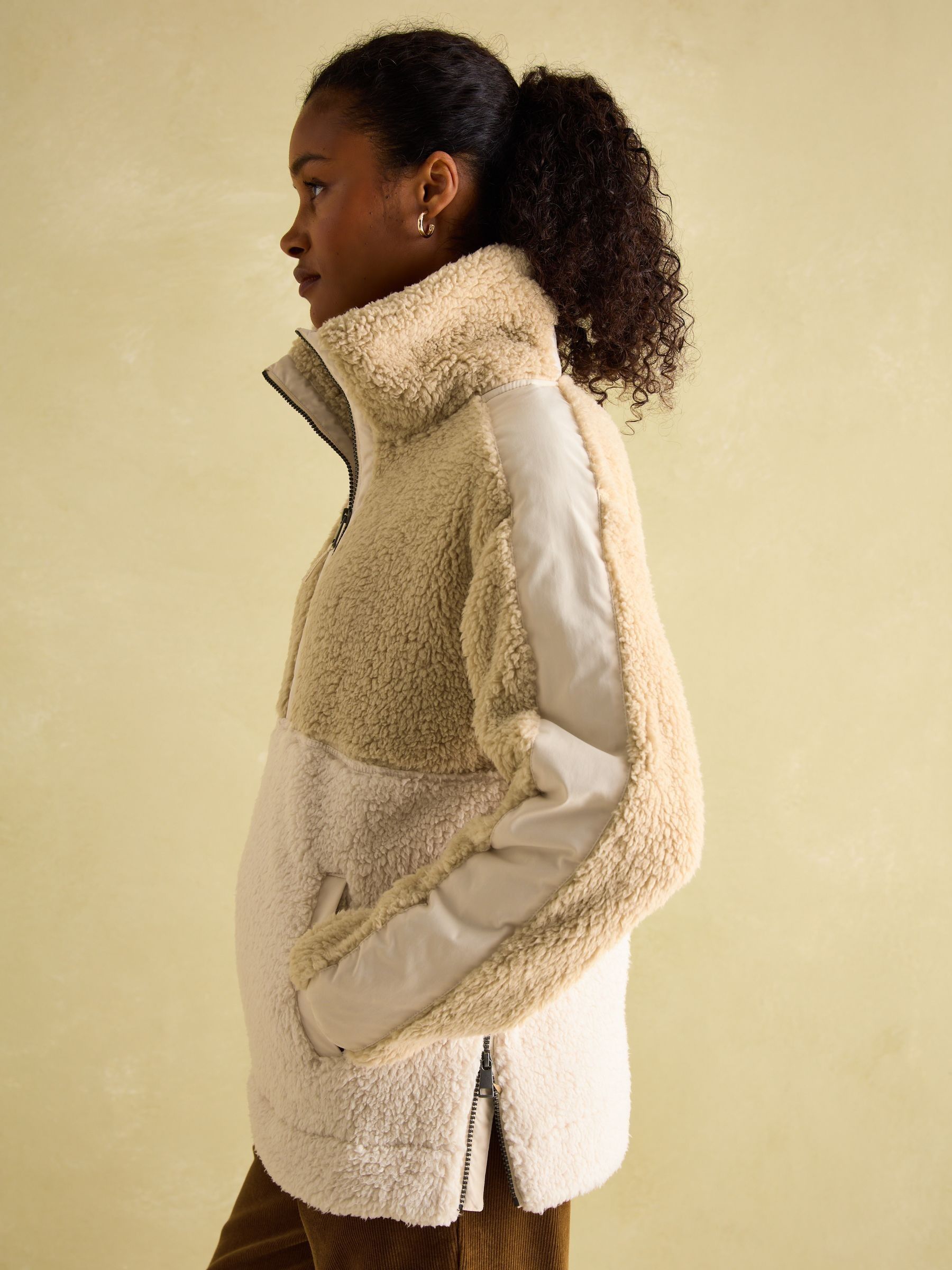 Tilly Neutral Quarter Zip Fleece - Image 3 of 7
