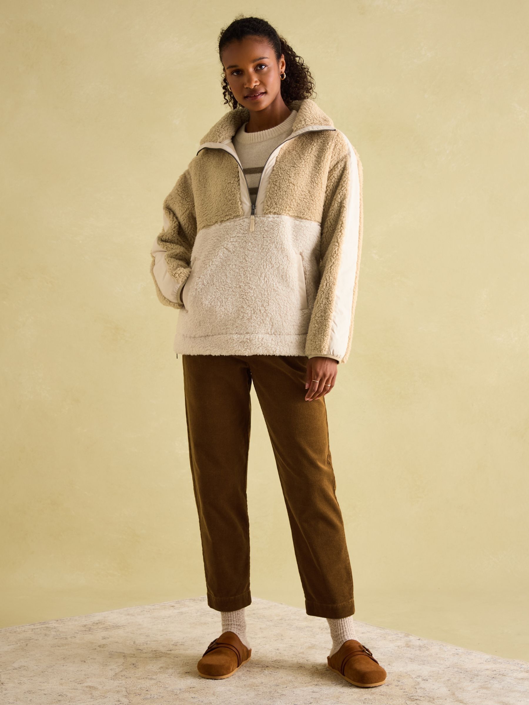 Tilly Neutral Quarter Zip Fleece - Image 4 of 7