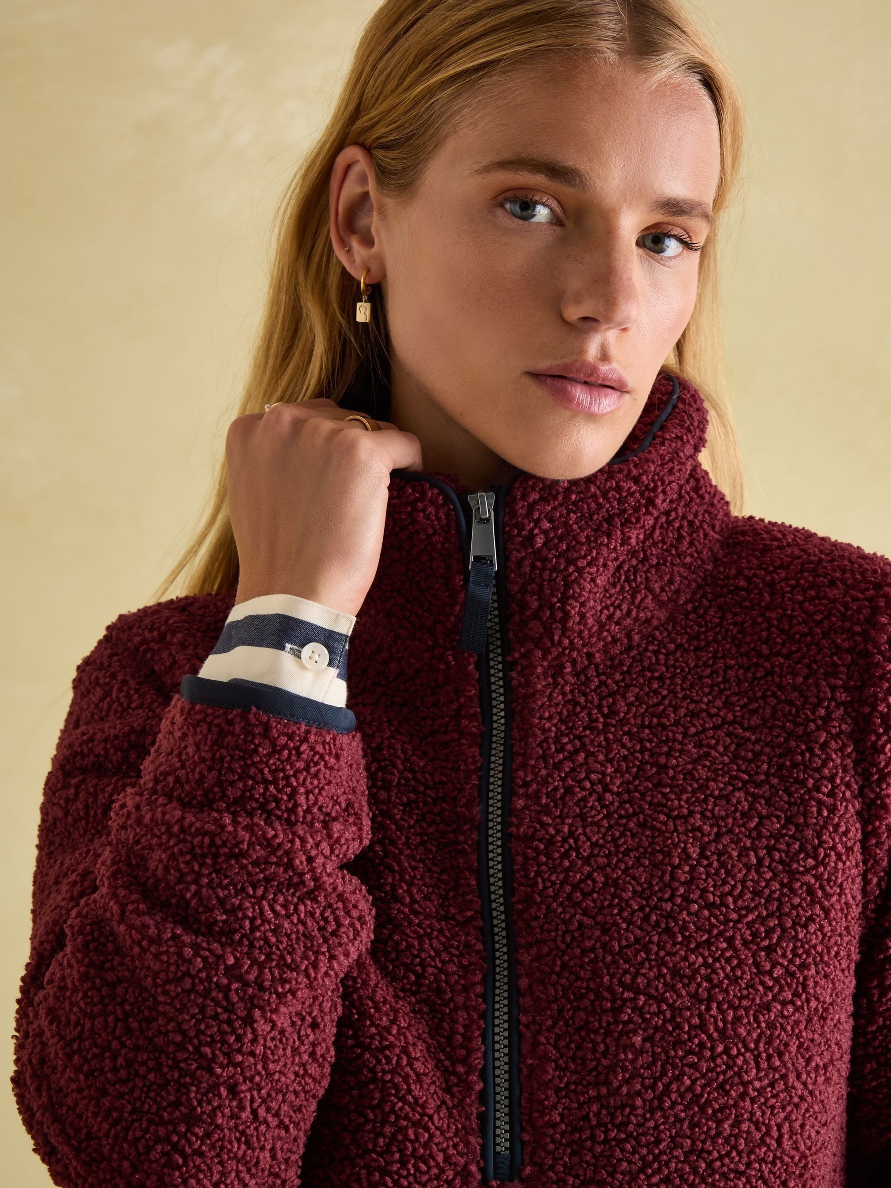 Aldeburgh Burgundy Quarter Zip Fleece - Image 4 of 8