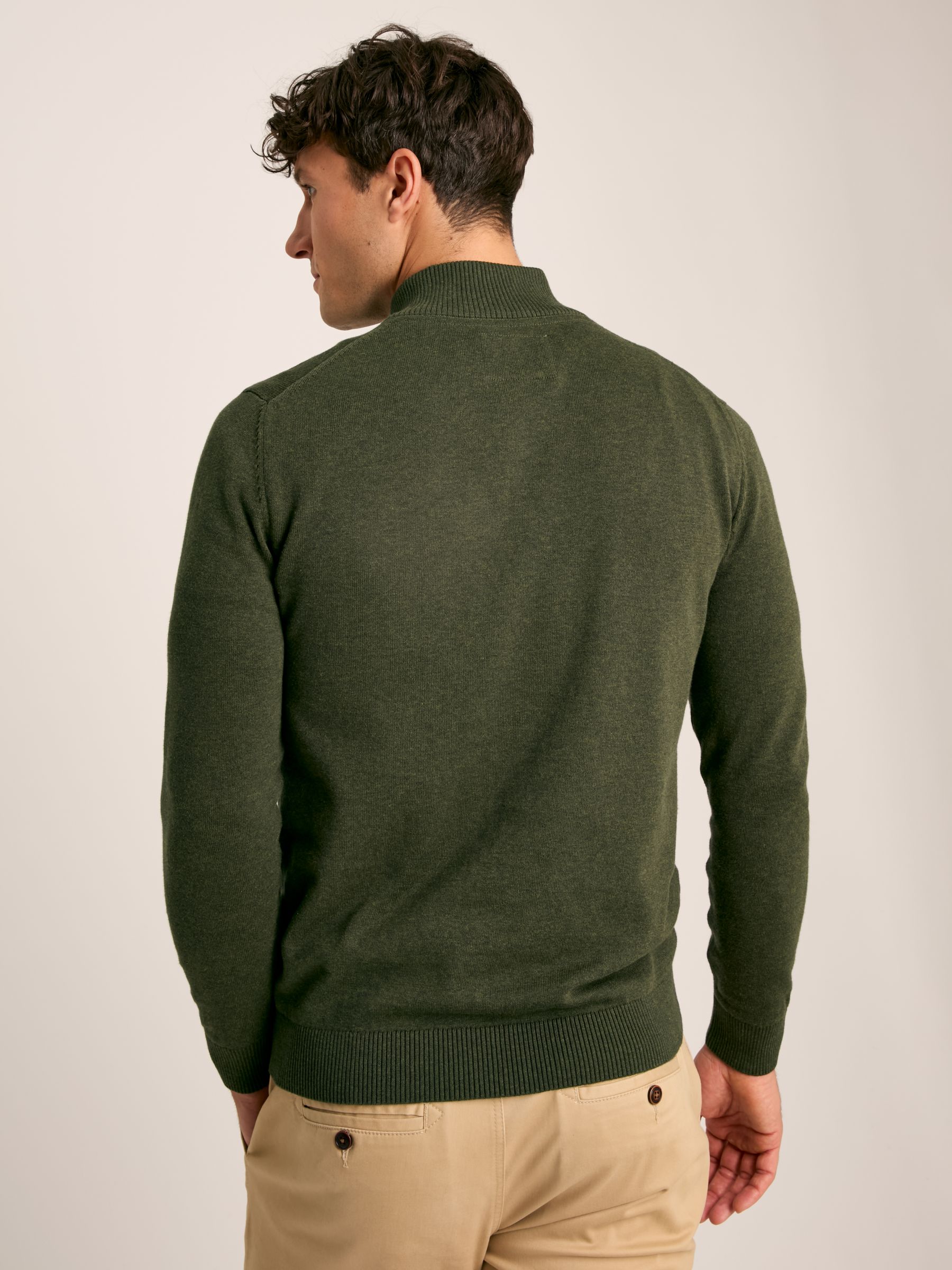 Hillside Green Quarter Zip Knit Jumper - Image 2 of 7
