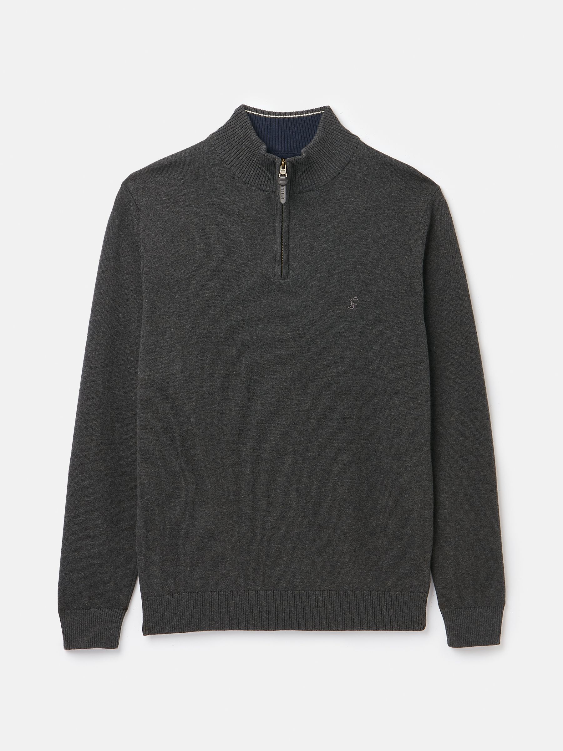 Hillside Grey Quarter Zip Knit Jumper - Image 6 of 6