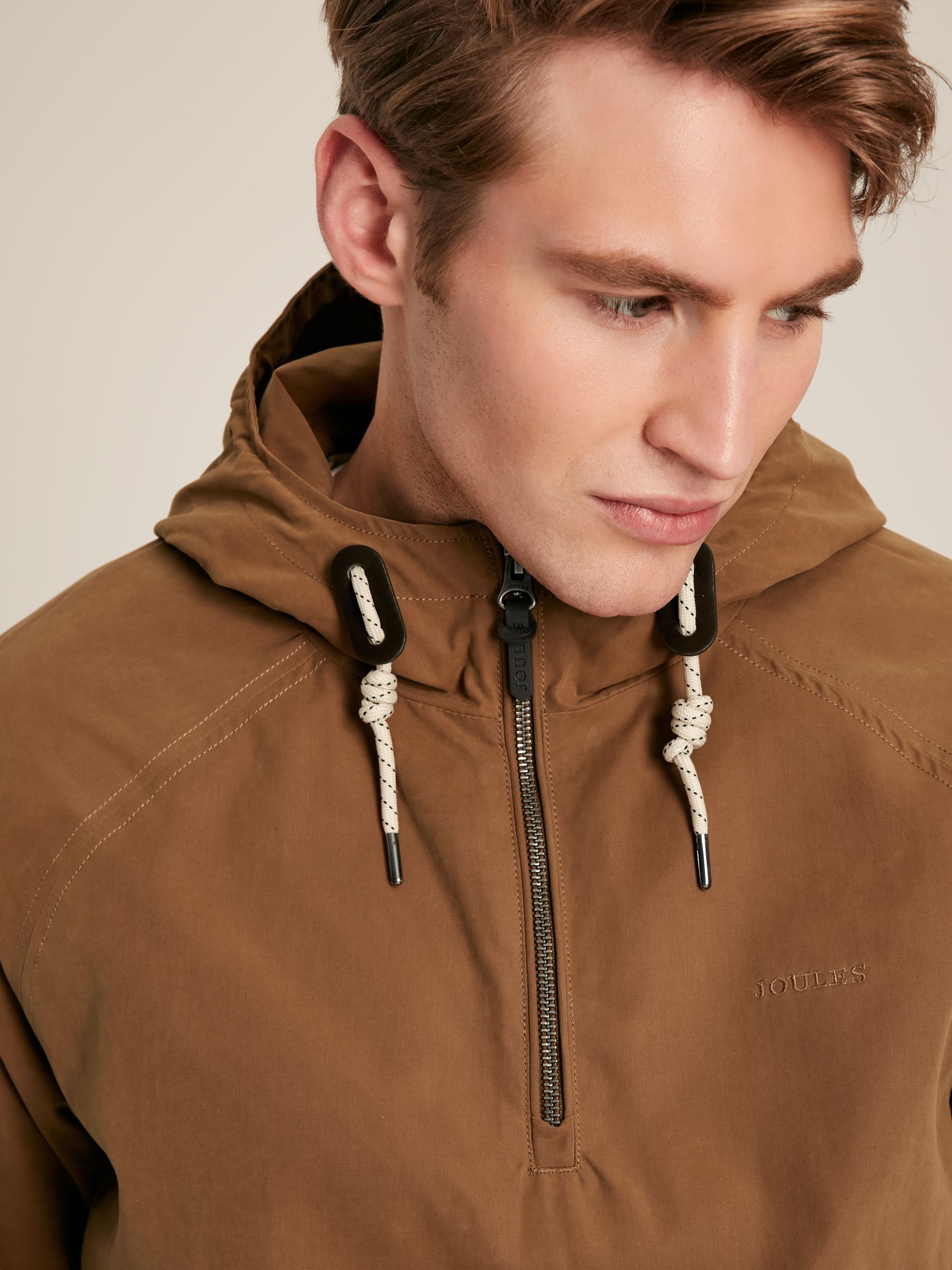 Wilton Brown Pullover Wax Jacket - Image 4 of 6