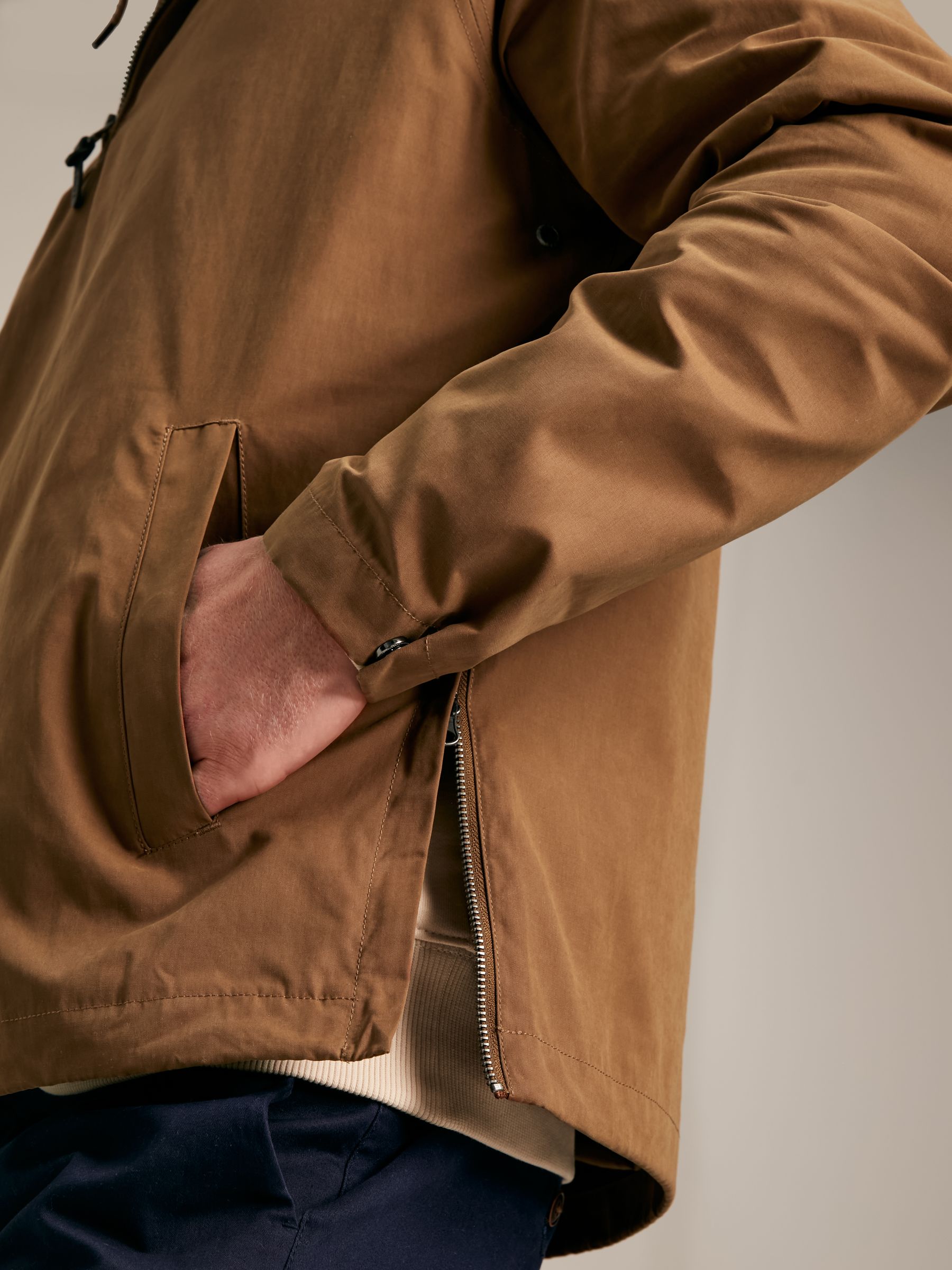 Wilton Brown Pullover Wax Jacket - Image 5 of 6