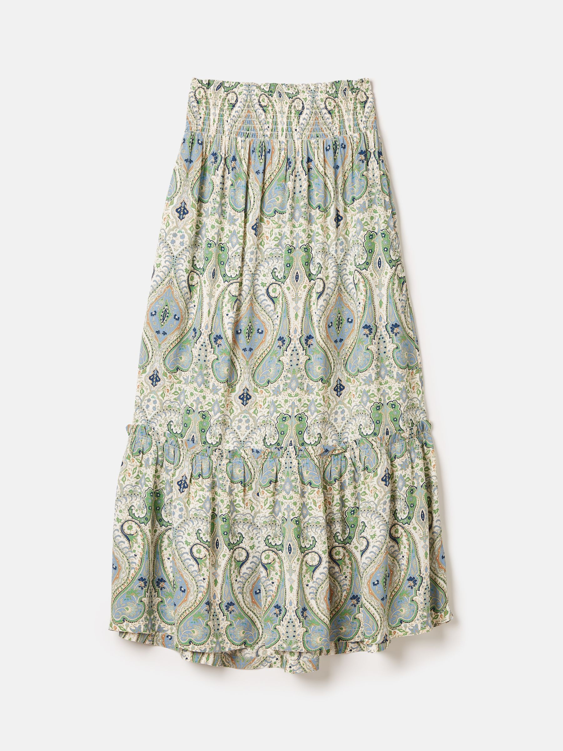 Verity Blue & Green Tiered Skirt - Image 7 of 7