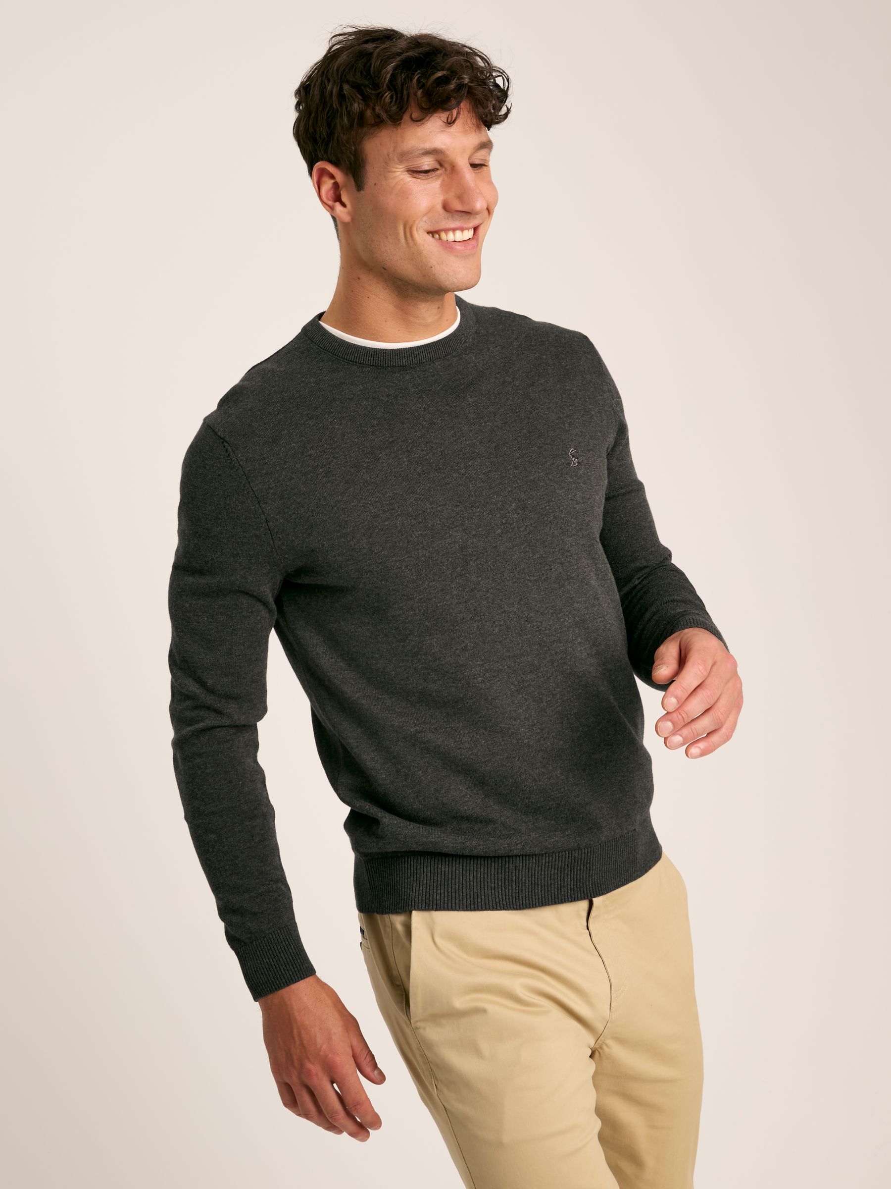 Jarvis Grey Crew Neck Knitted Jumper - Image 3 of 7