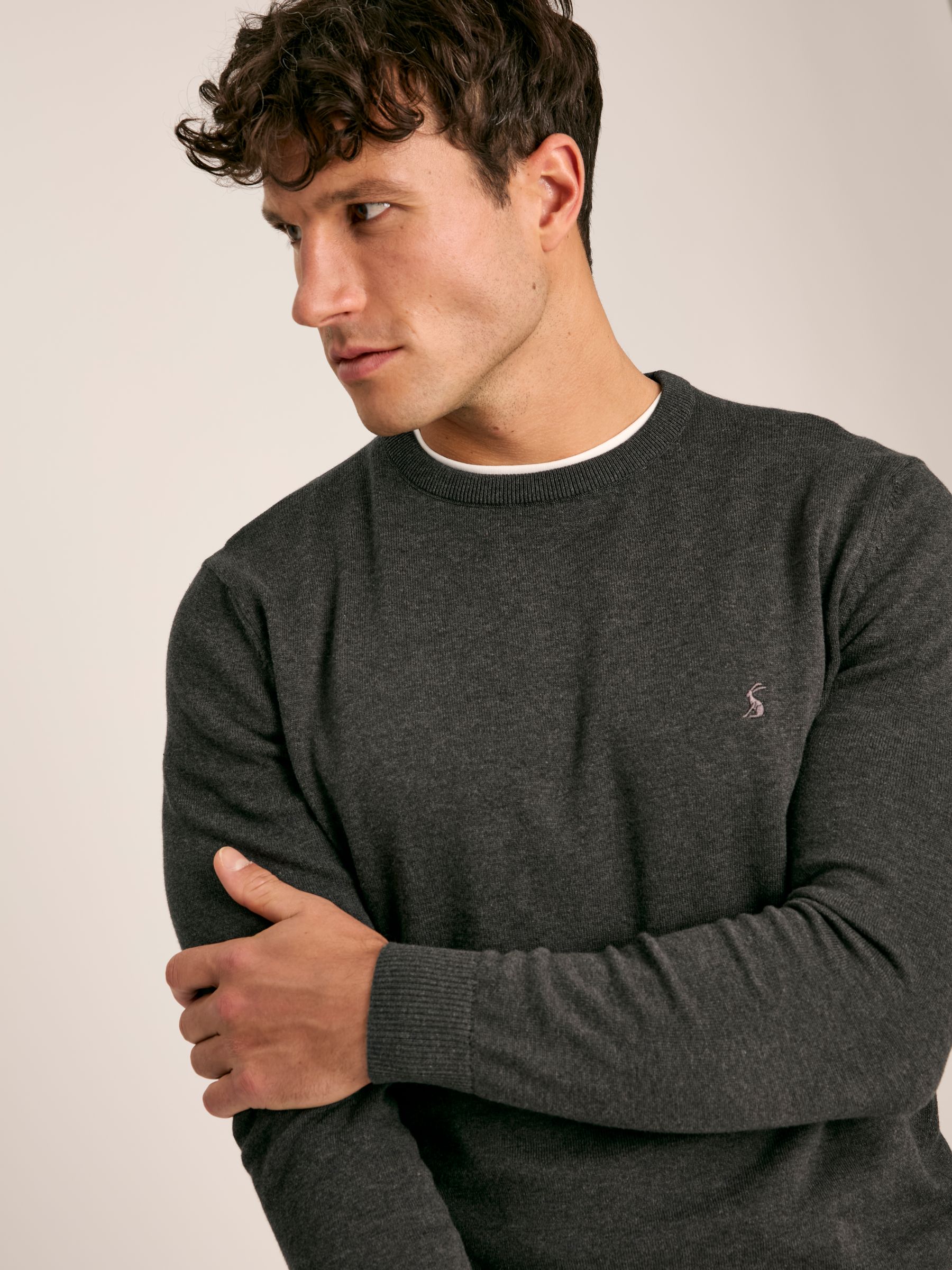 Jarvis Grey Crew Neck Knitted Jumper - Image 5 of 7