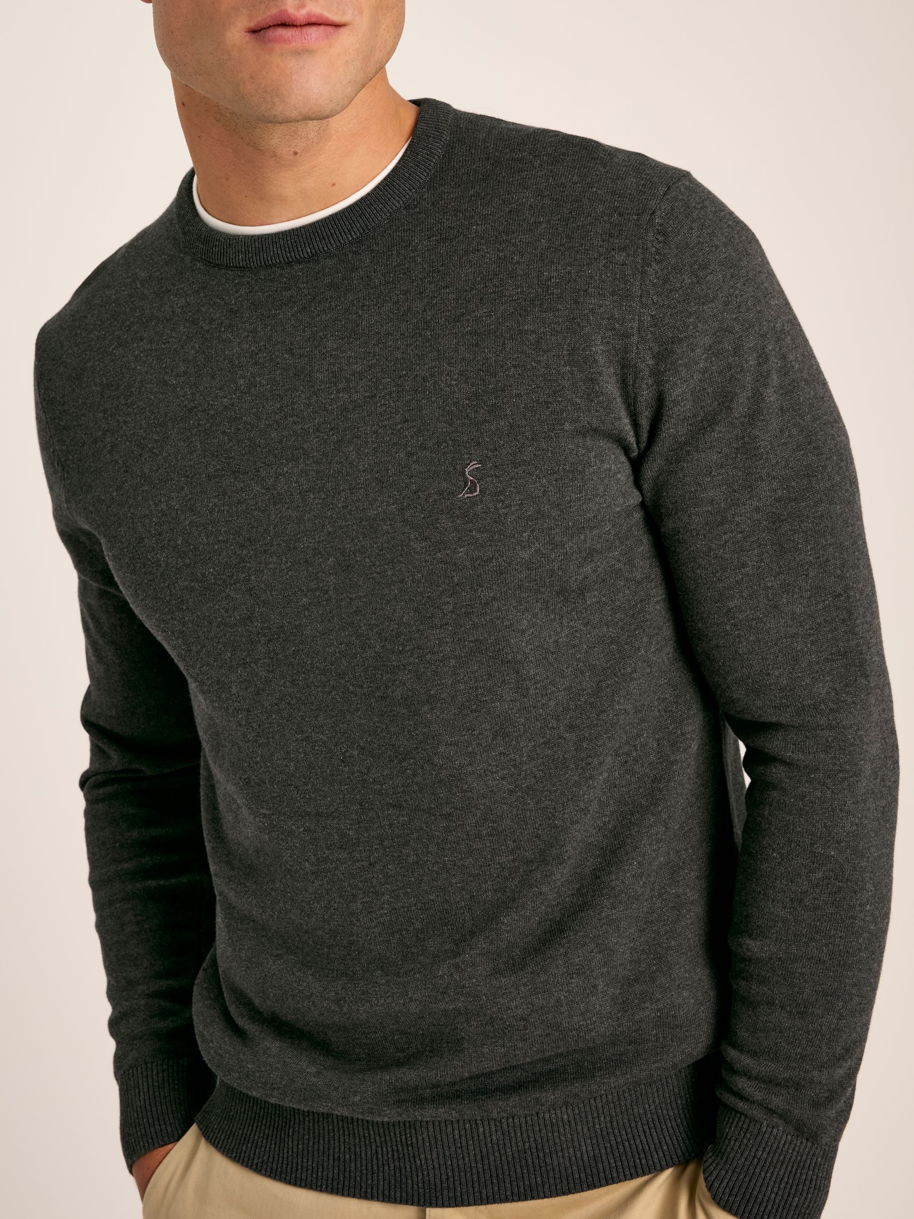 Jarvis Grey Crew Neck Knitted Jumper - Image 9 of 9