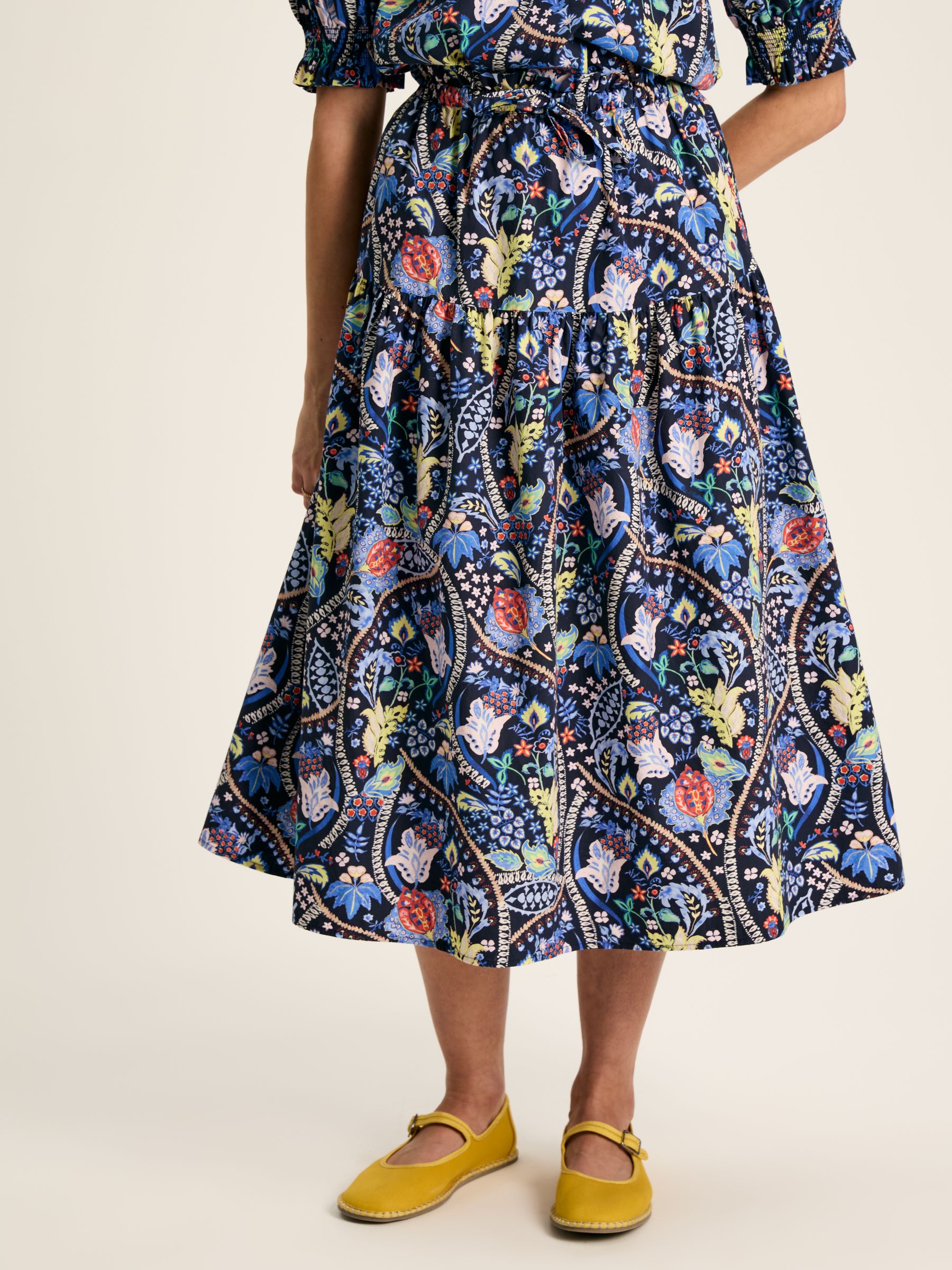 Elle Navy Co-Ord Midi Skirt - Image 1 of 7