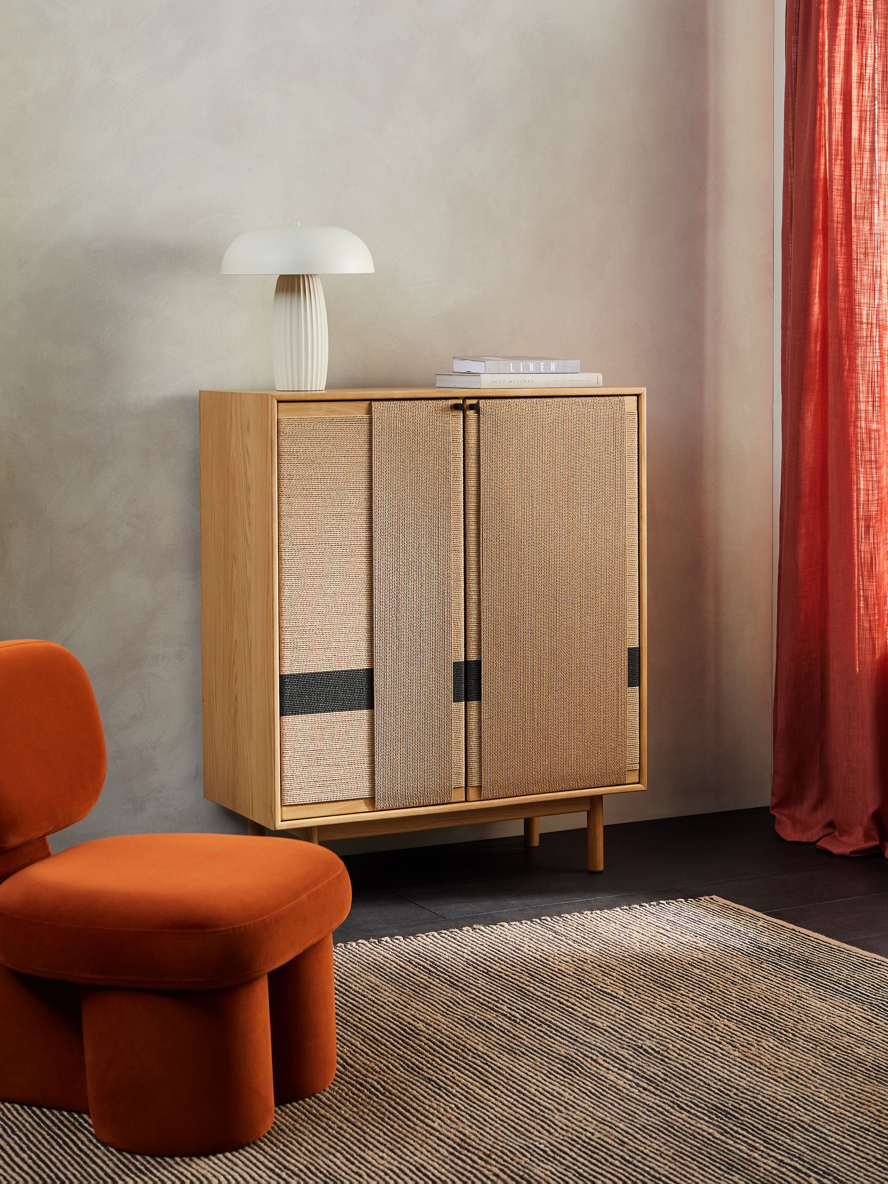Eden Highboard in Oak - Image 1 of 6