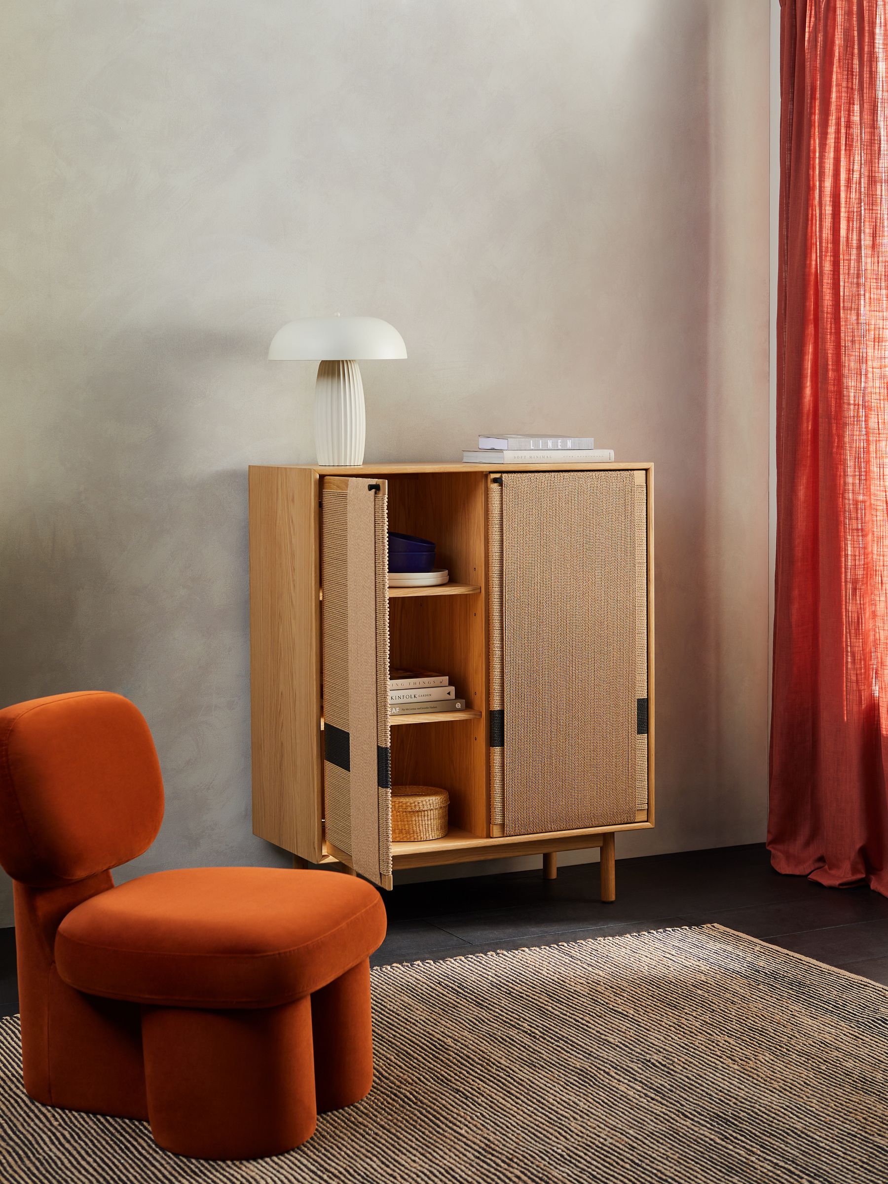 Eden Highboard in Oak - Image 2 of 6
