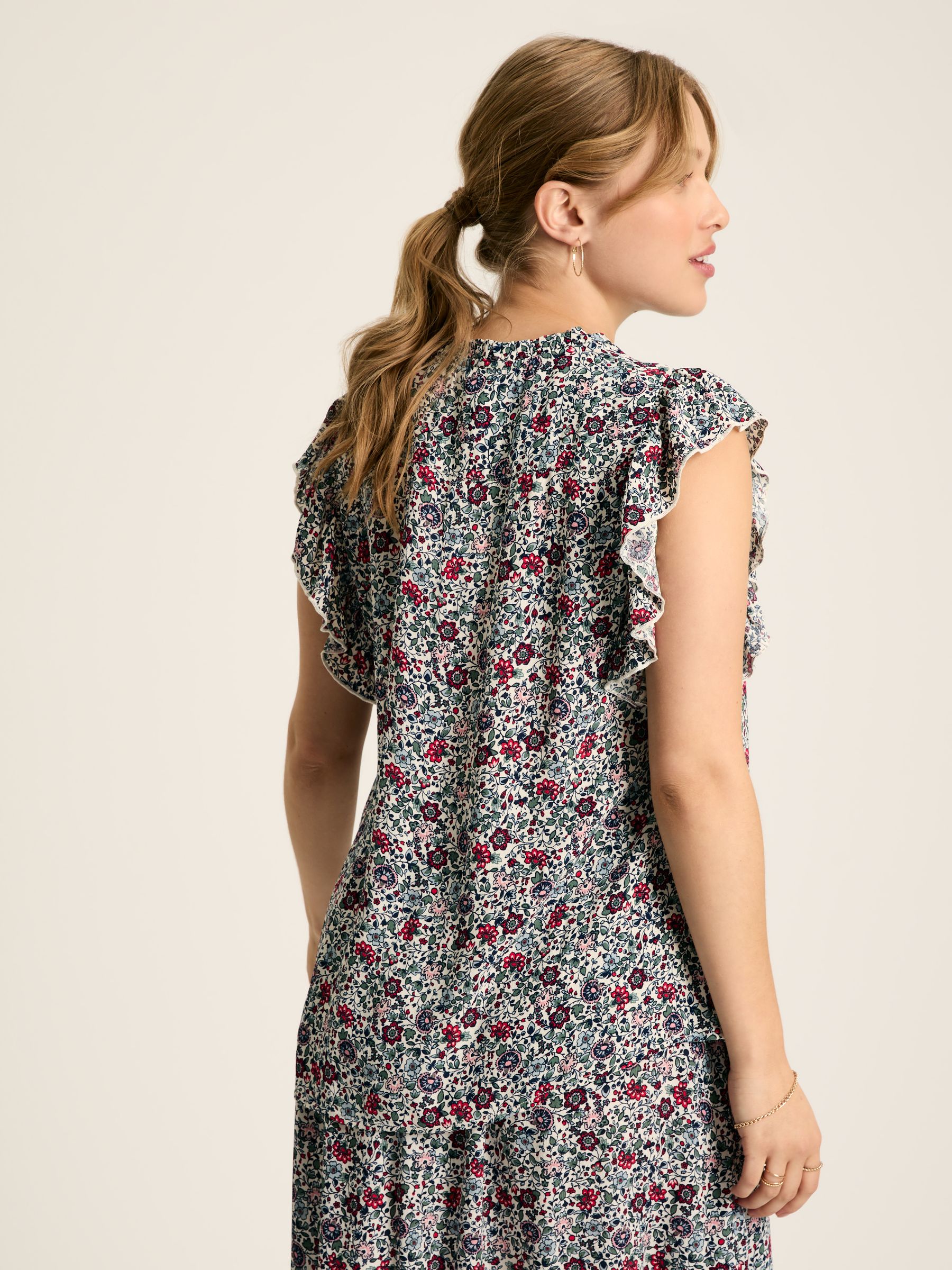 Verity Multi Frill Shoulder Sleeveless Blouse - Image 2 of 9